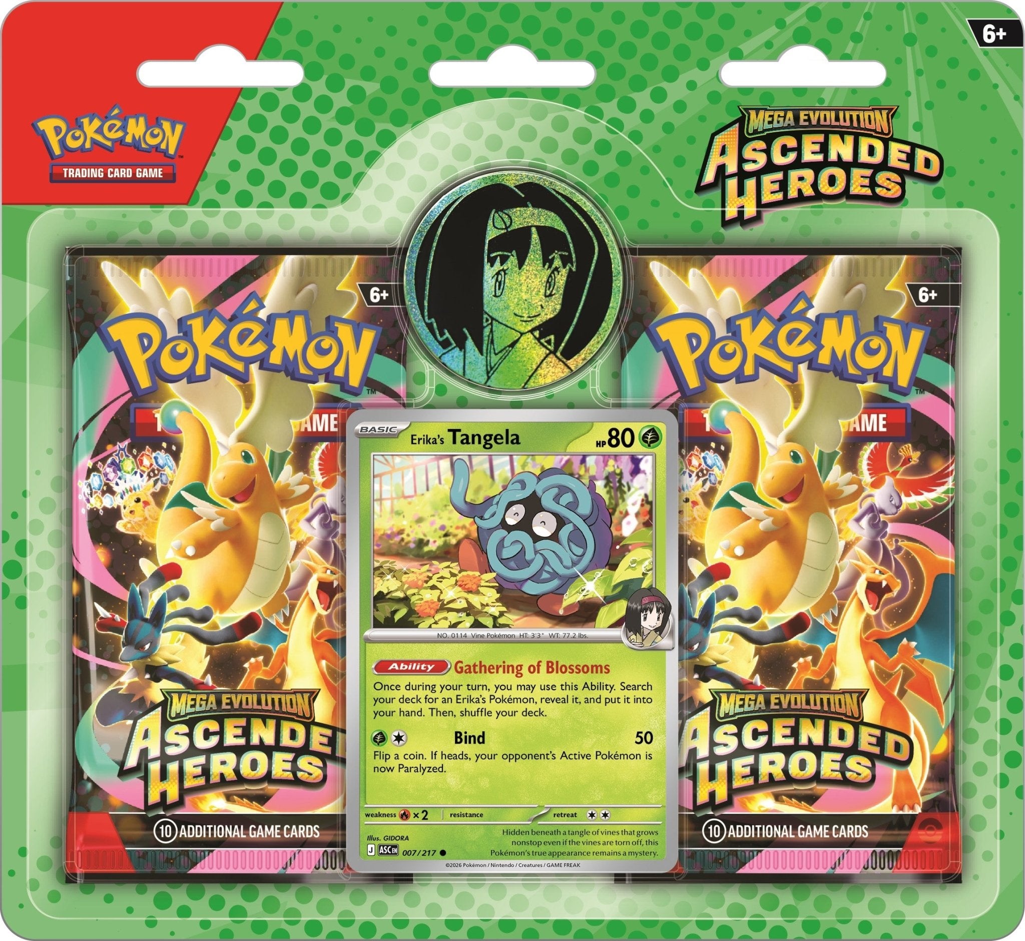 Pokemon Pokémon TCG: Mega Evolution- Ascended Heroes Collection 2 Pack Blister — Card - Image 3