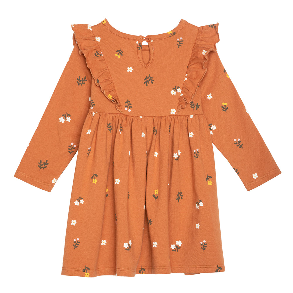 rise little earthling Ruffle Knit Dress BGFDR12 - Hazel Floral / 9-12m - Image 2