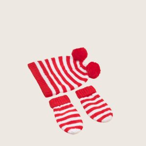 rise little earthling Knitted Pom Pom Hat TGHAC18 — Set