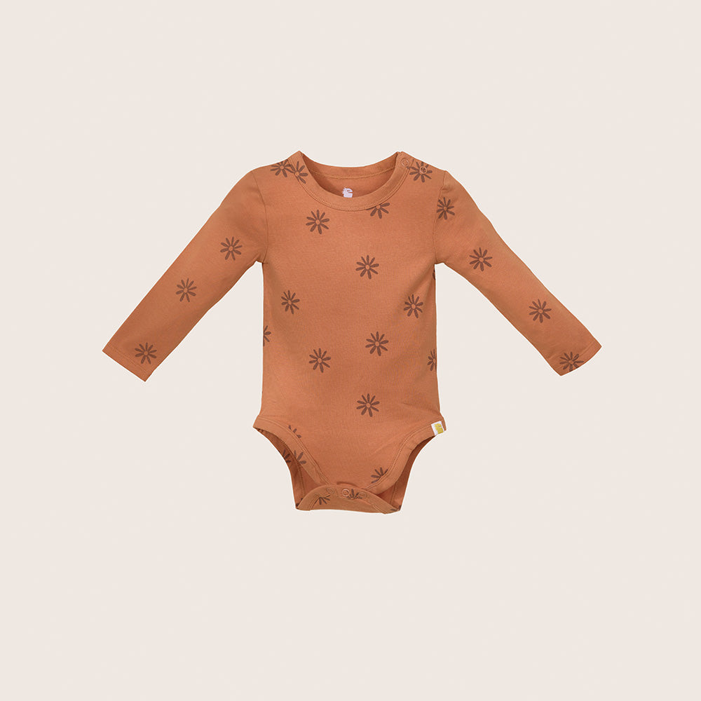 rise little earthling LS Graphic Bodysuit BUHON00 - Haute Red / 12-18m — Print