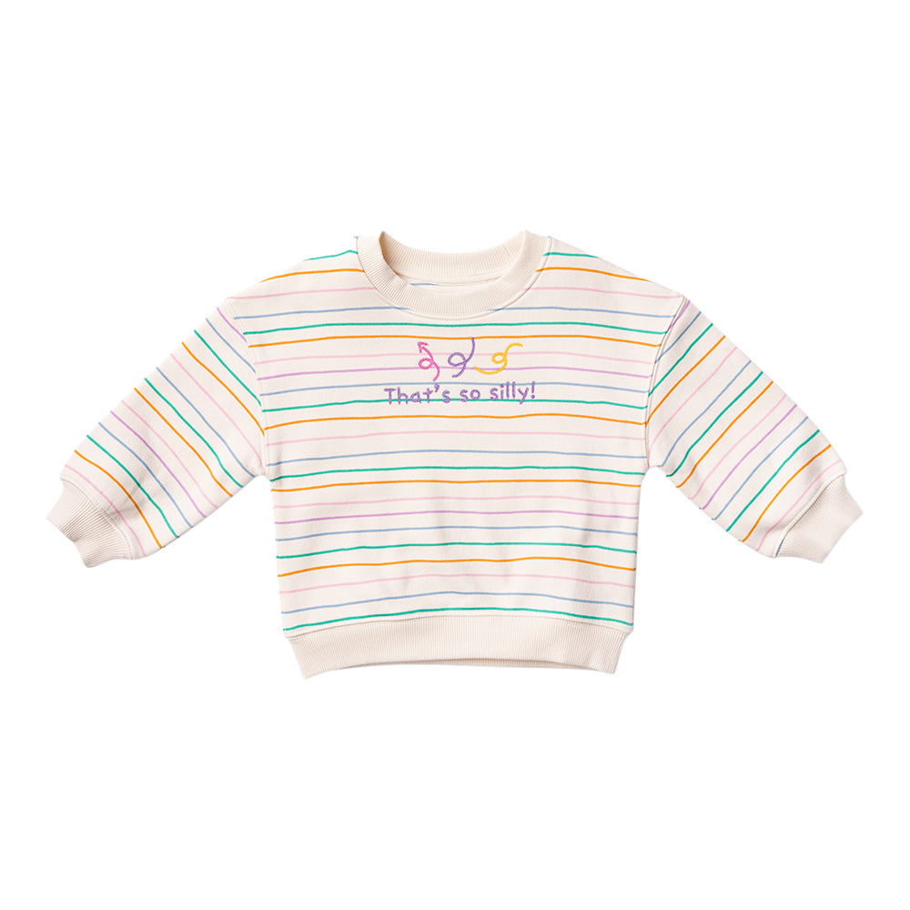 Ms.Rachel Sweatshirt - Blue Stripe / 18-24m - Image 4