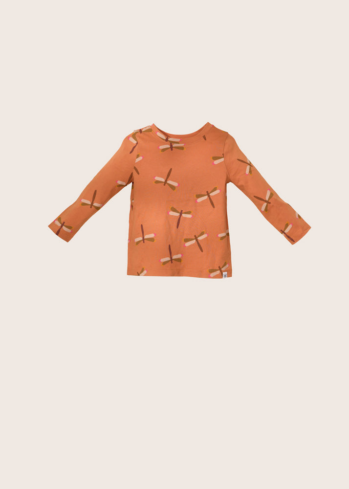 rise little earthling Long-Sleeve Shirt - Hazel Dragonfly / 12-18m
