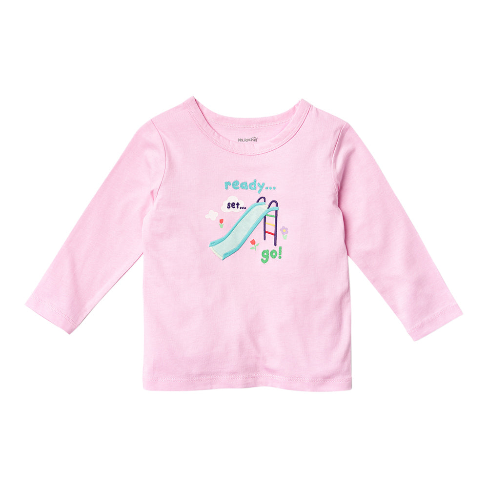Ms.Rachel Long Sleeve Tees - Dark Blue / 2-3y — Shirt - Image 4