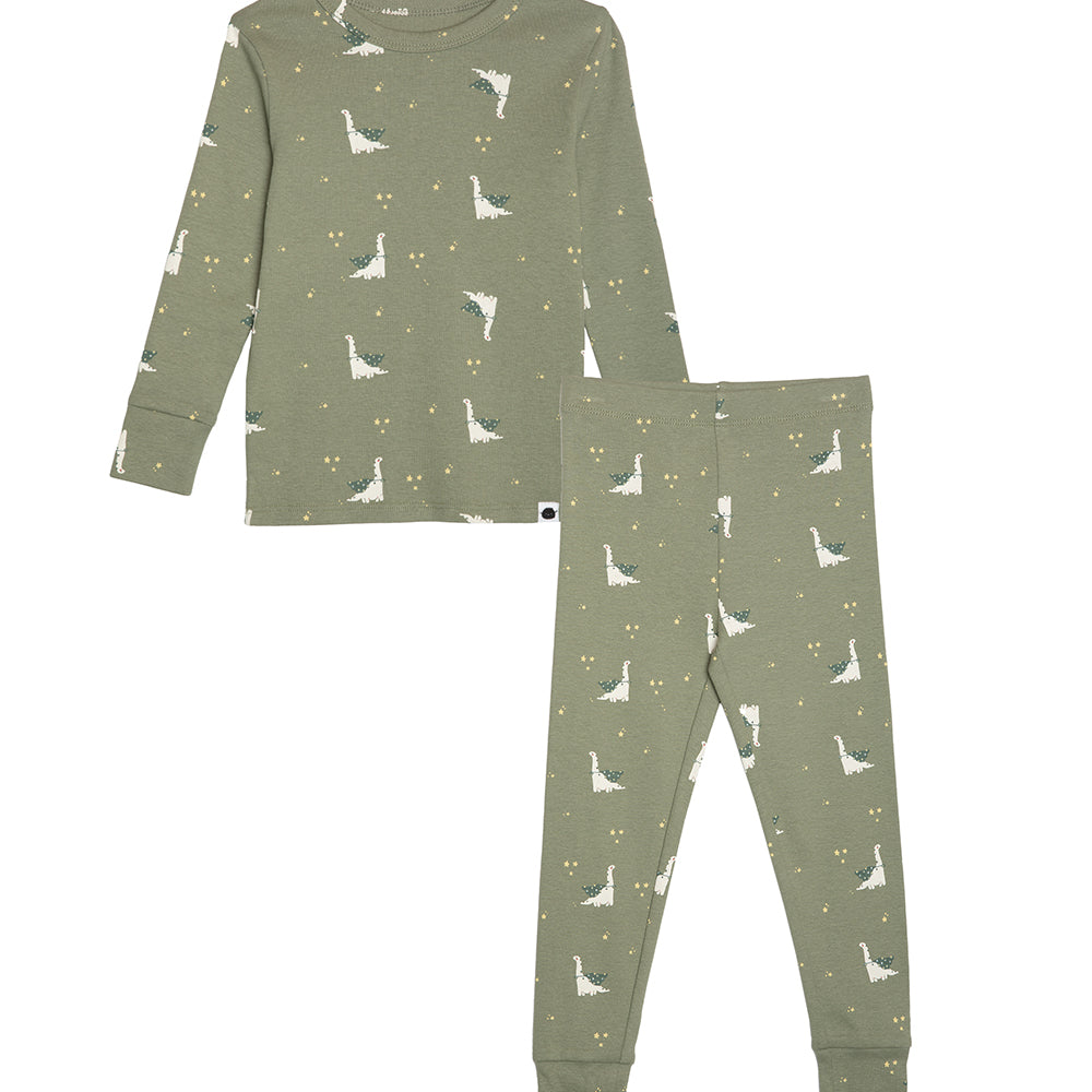 rise little earthling Long Sleeve 2 Piece Sleep Set TGFSL00 - Green Dino / 2y - Image 15