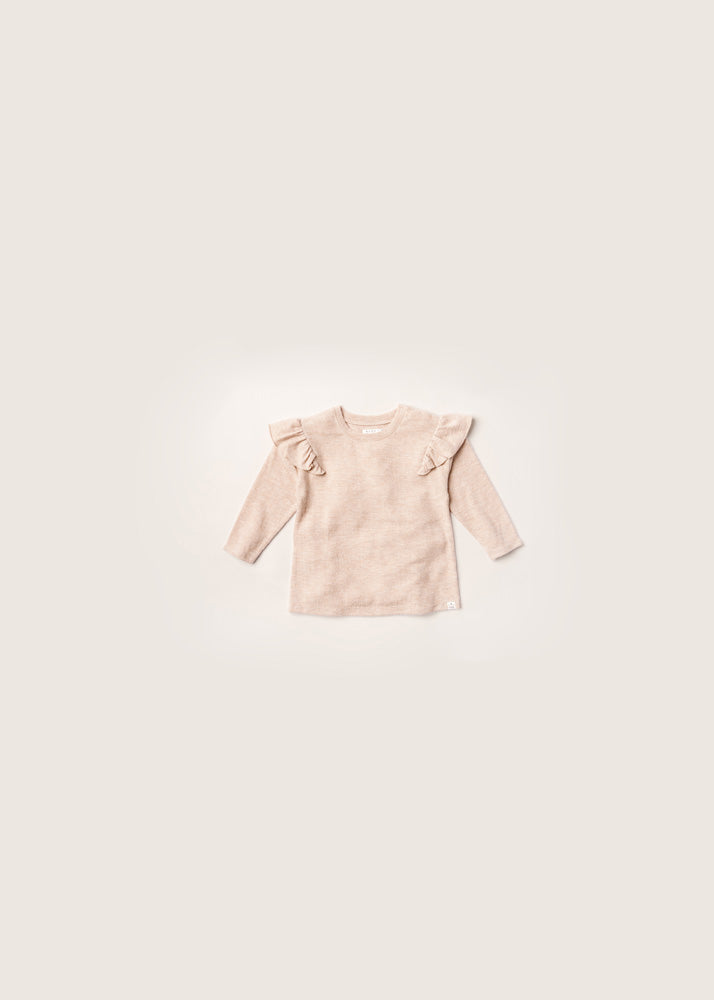 Rise Little Earthling Soft Ruffle Tee Oatmeal - Oatmeal / 3-4y — Catalog Product