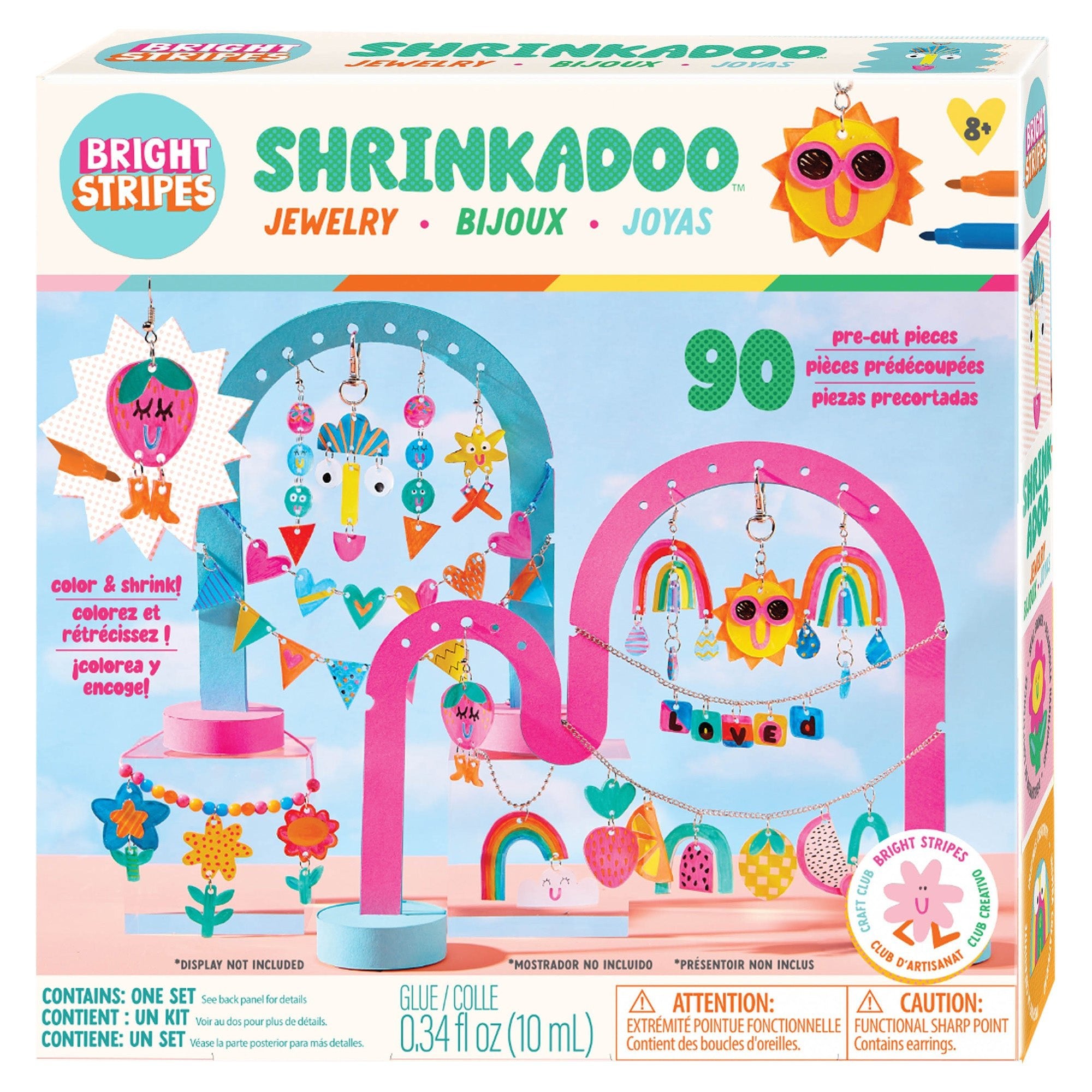 Bright Stripes Shrinkadoo Jewelry — Art