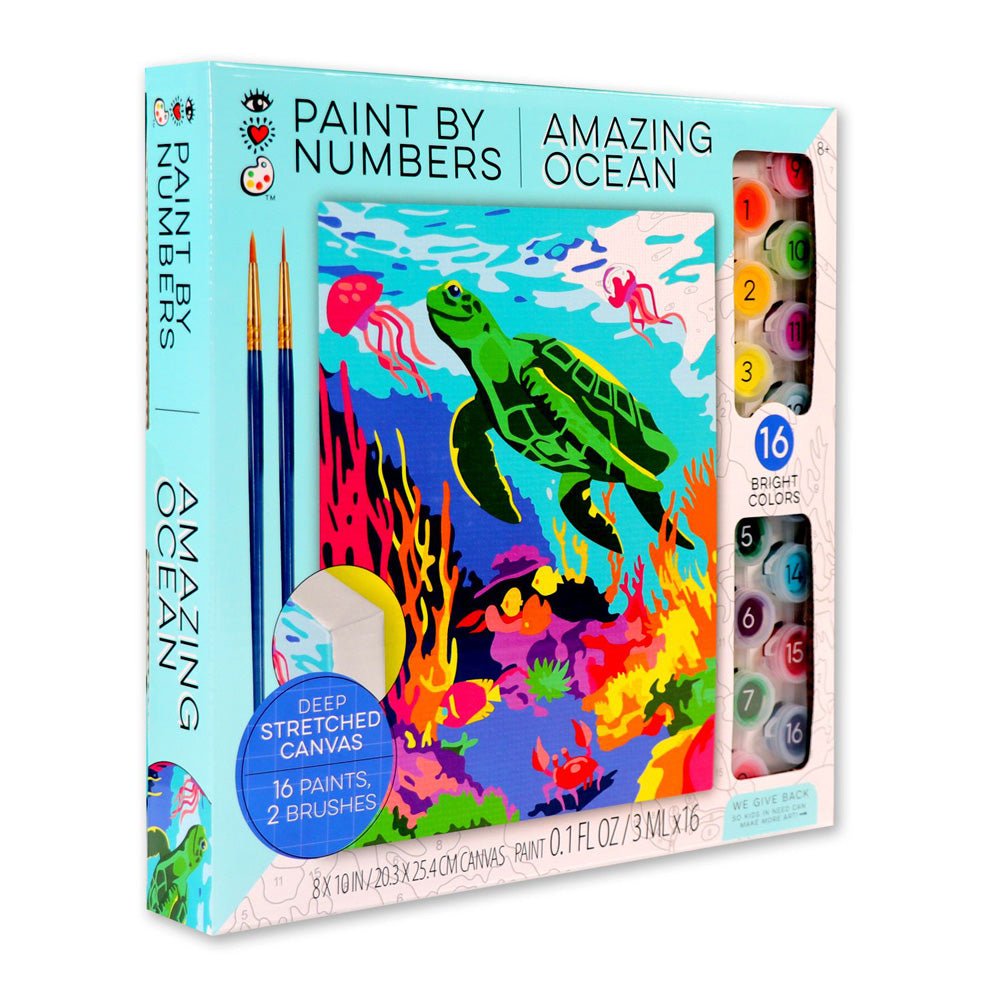 Bright Stripes iHeartArt Paint By Numbers- Amazing Ocean — Art - Image 2