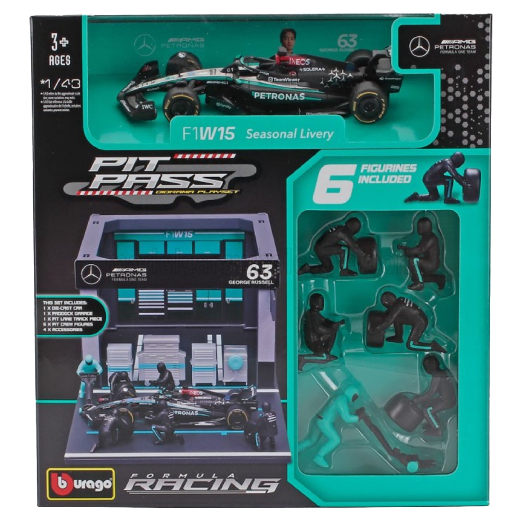 1:43 Formula Pit Pass- MB-AMG Petronas F1 W15 Team — Vehicle