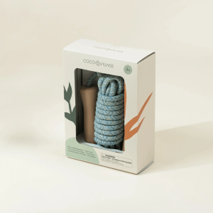 Coco Village Extra-Long Wooden Handle Skipping Rope – Ocean Twist — Box