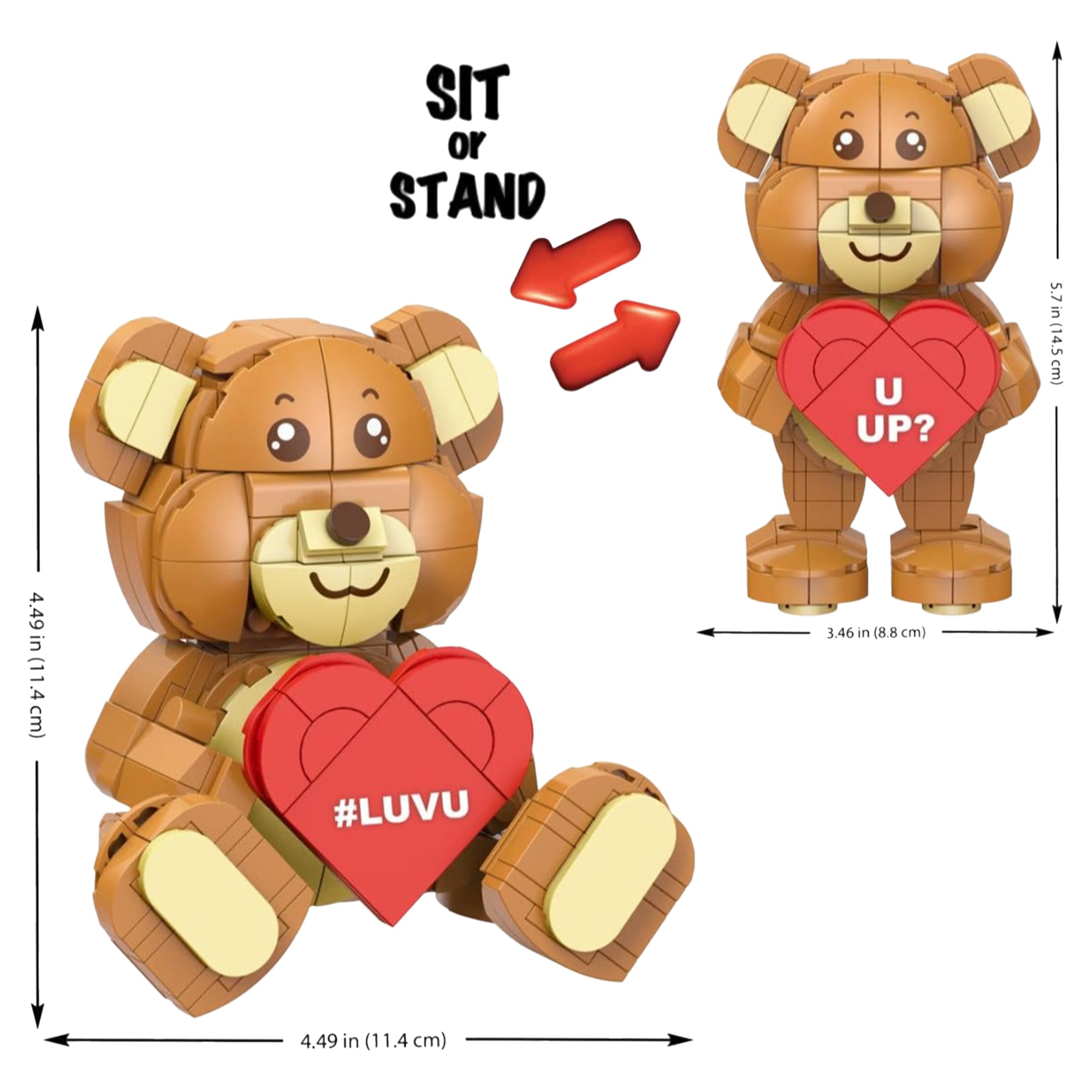 Brick Craft Bricktanicals For Brick Lovers Teddy Bear - 354 Pieces — Set - Image 3