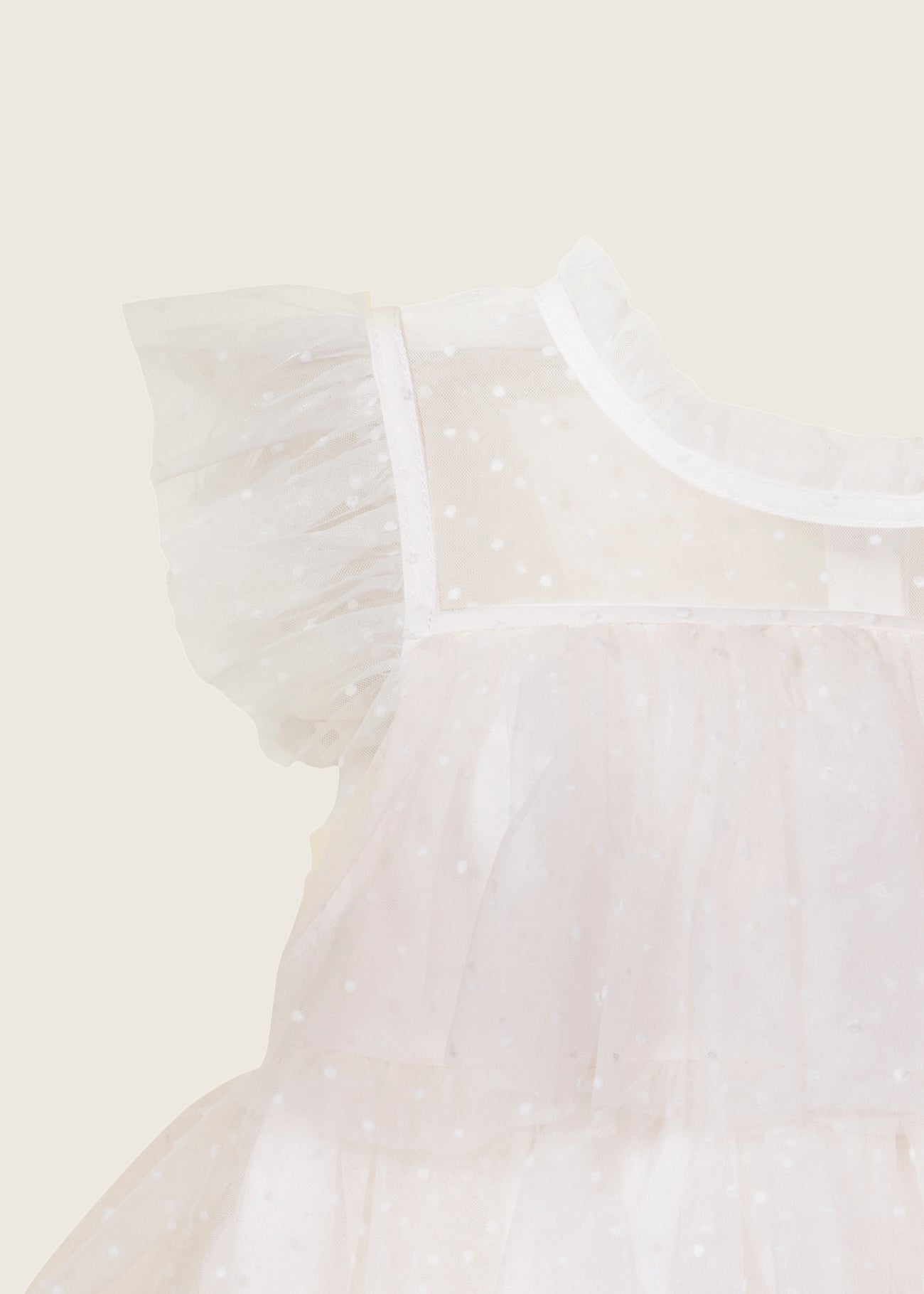 rise little earthling Tiered Dress TGHDR48 - White / 3-4y - Image 2