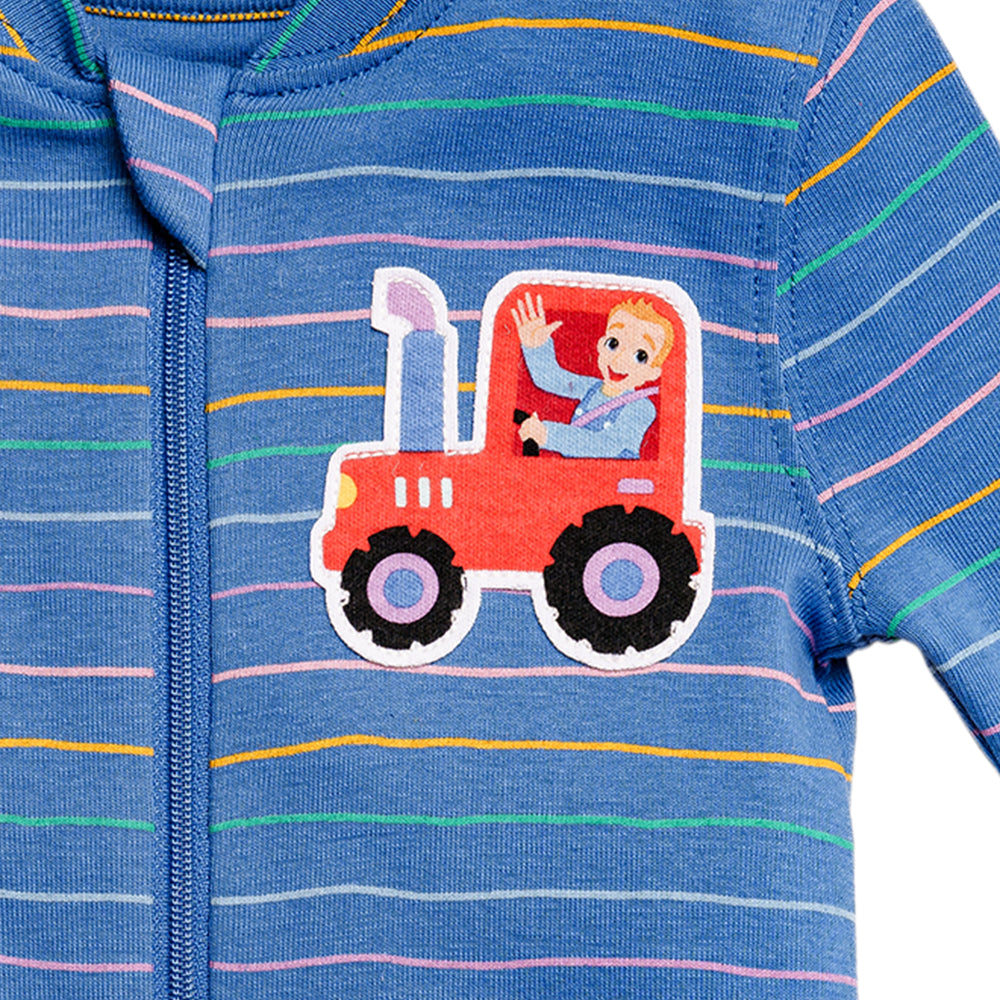 Ms.Rachel Sleeper MRF24SL01 - Blue Sheep / 12-18m — Diaper - Image 3