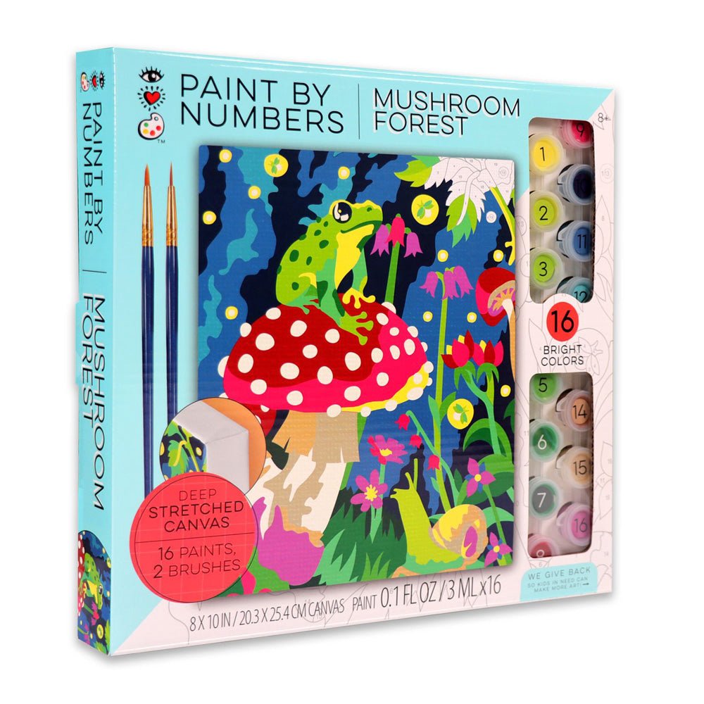 Bright Stripes iHeartArt Paint By Numbers- Mushroom Forest — Art - Image 3