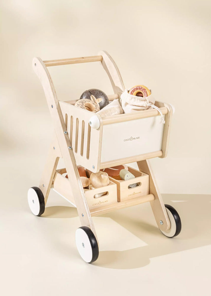 Coco Village Wooden Shopping Cart — Basket