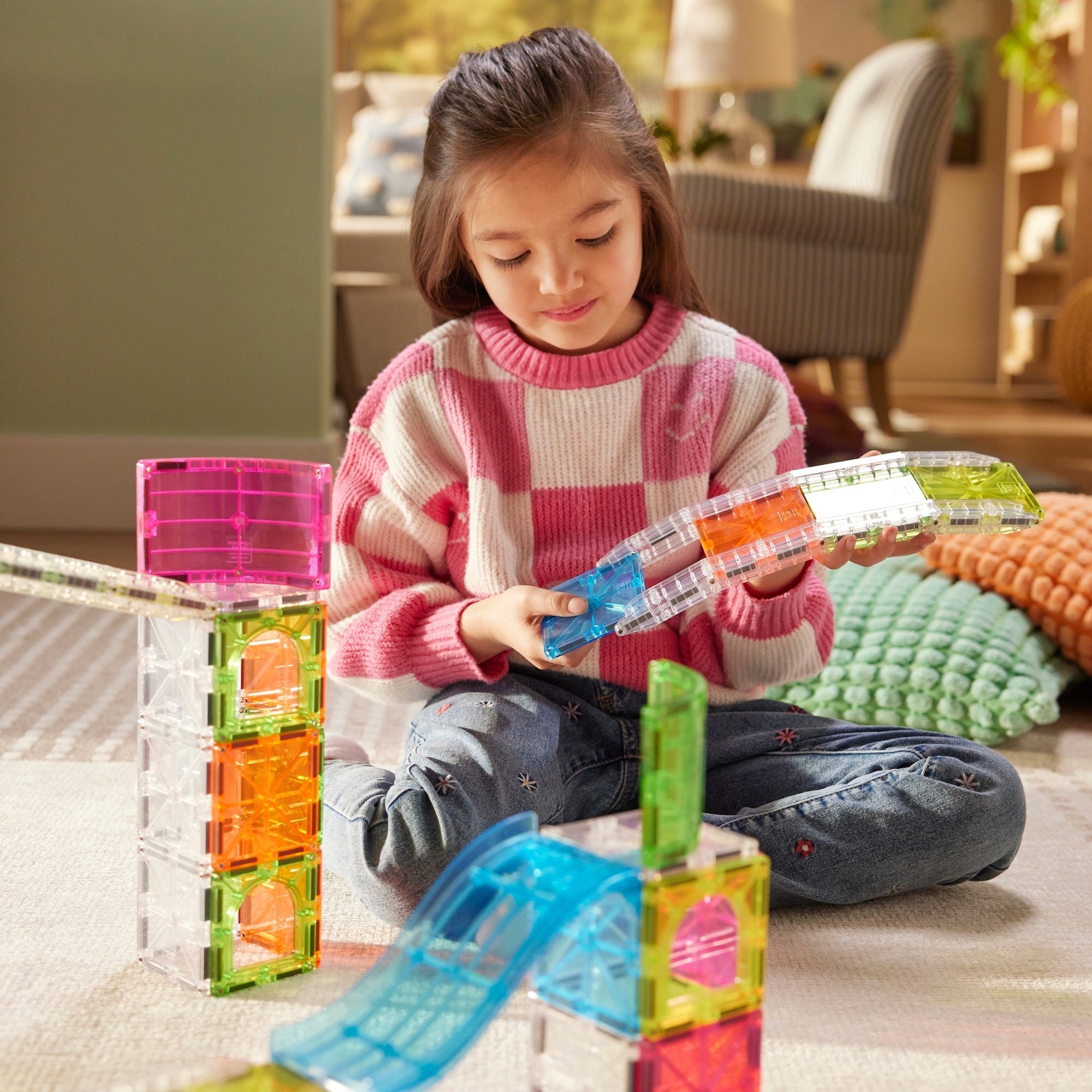 The Original MAGNA-TILES® Rail Racers Max 80-Piece — Set - Image 8