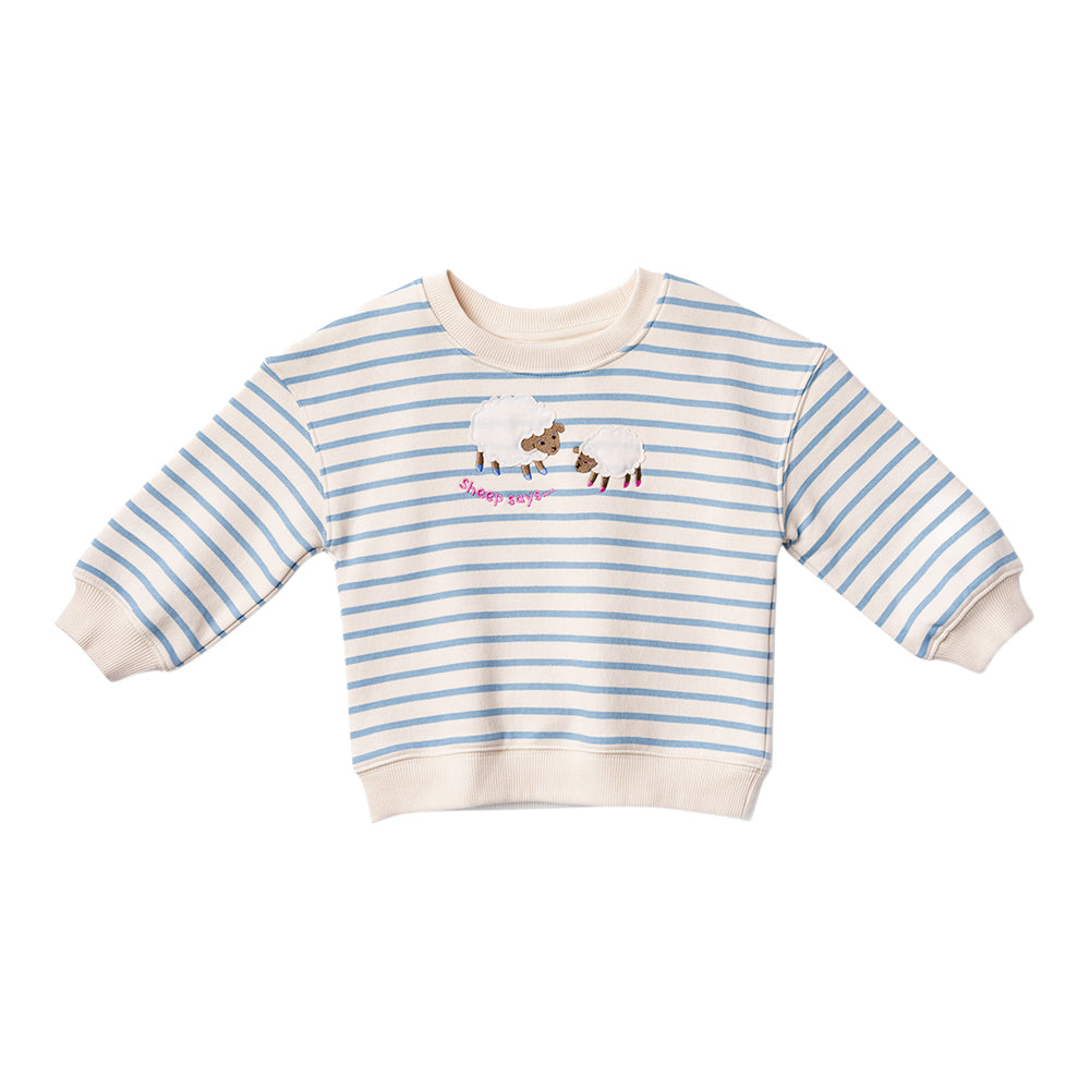 Ms.Rachel Sweatshirt - Blue Stripe / 18-24m - Image 10