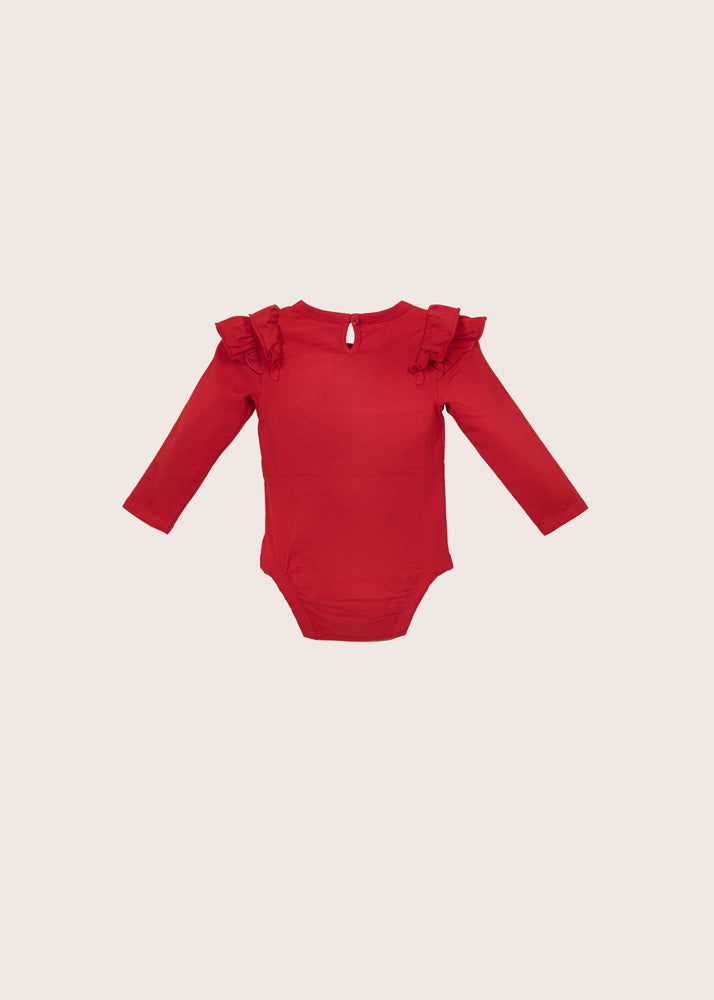rise little earthling Ruffle Bodysuit - White / 18-24m — Print - Image 6