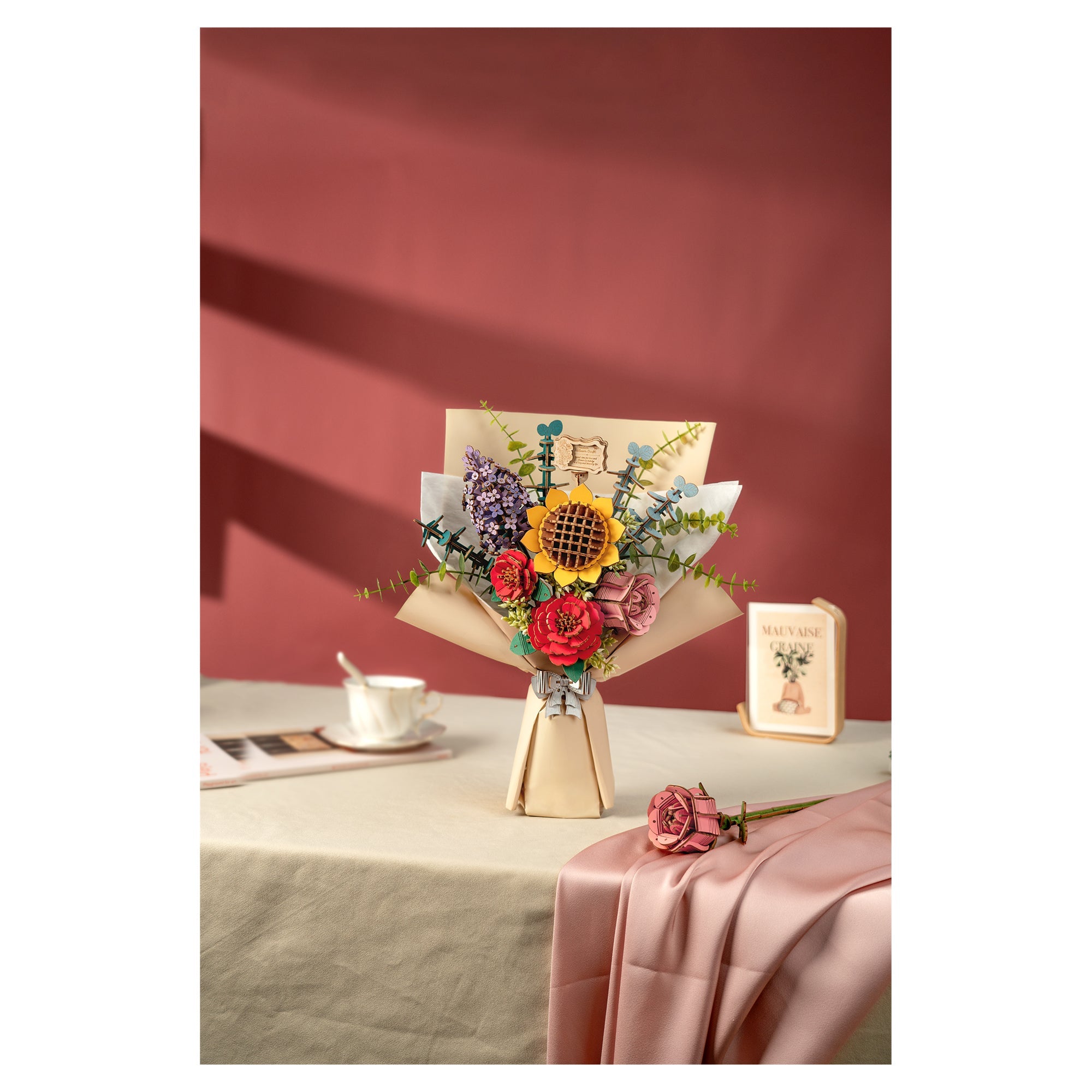 Rowood Wooden Flower Bouquet Model Kit — Art - Image 4