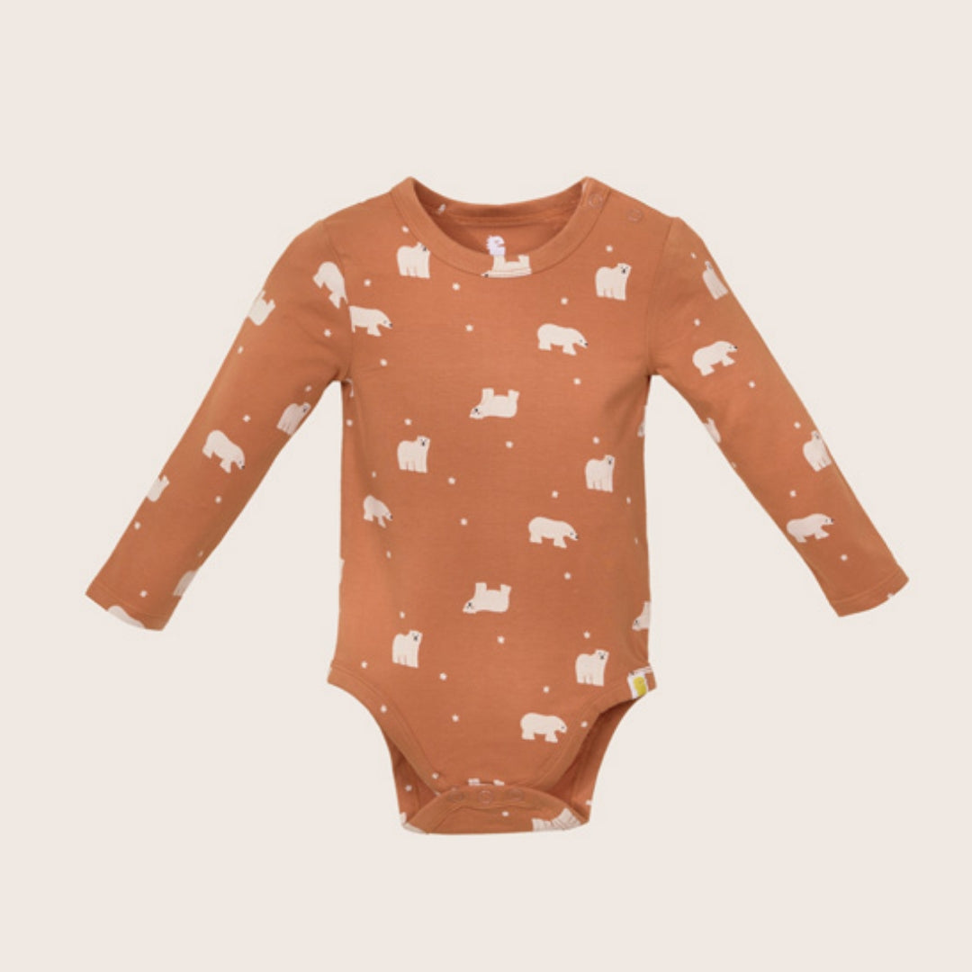 rise little earthling LS Graphic Bodysuit BUHON00 - Haute Red / 12-18m — Print - Image 14