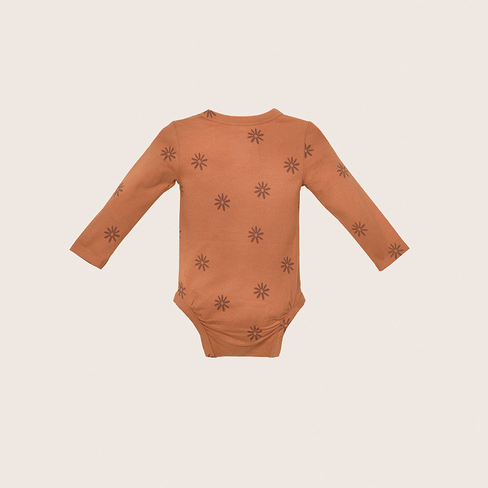 rise little earthling LS Graphic Bodysuit BUHON00 - Haute Red / 12-18m — Print - Image 3