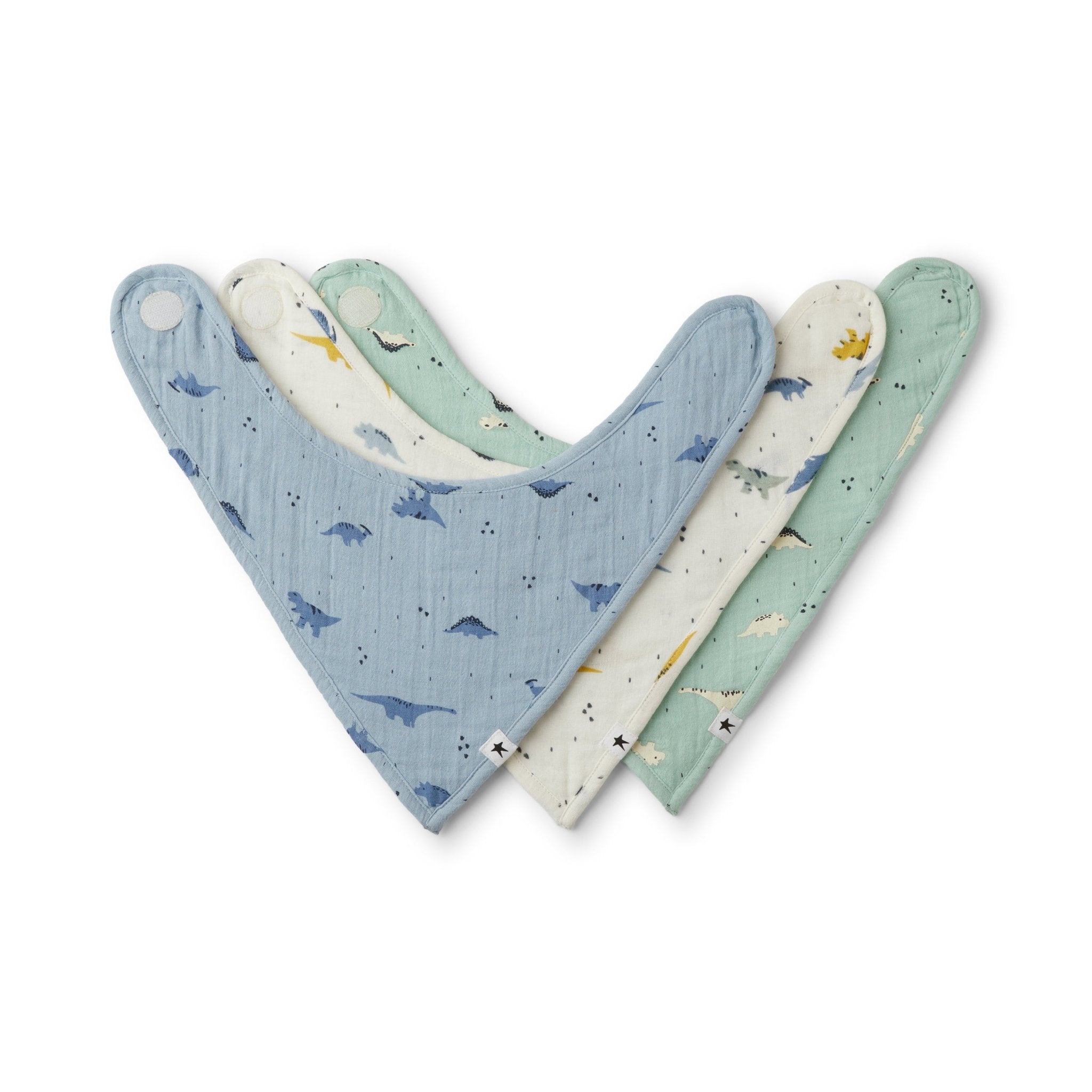 rise little earthling 3-Pack Gauze Bib - Blossom / OS - Image 3