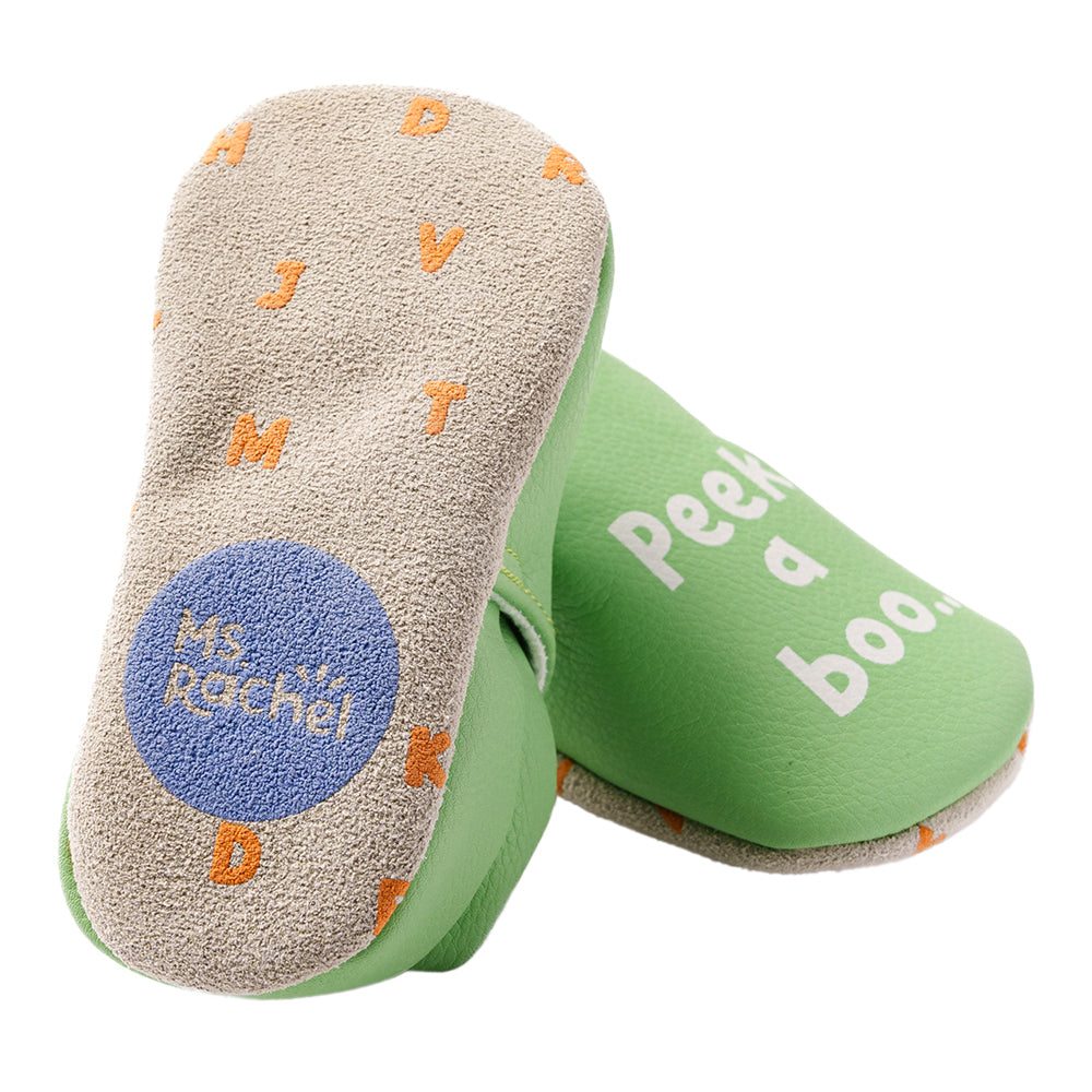Ms.Rachel Baby Slippers MRF24FW00 - Green / 18-24m — Print - Image 9