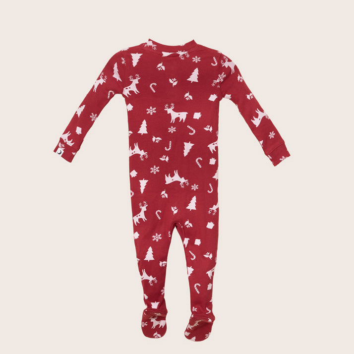 rise little earthling Holiday Sleeper BUHSL00 - Dark Red / 12-18m — Diaper - Image 7