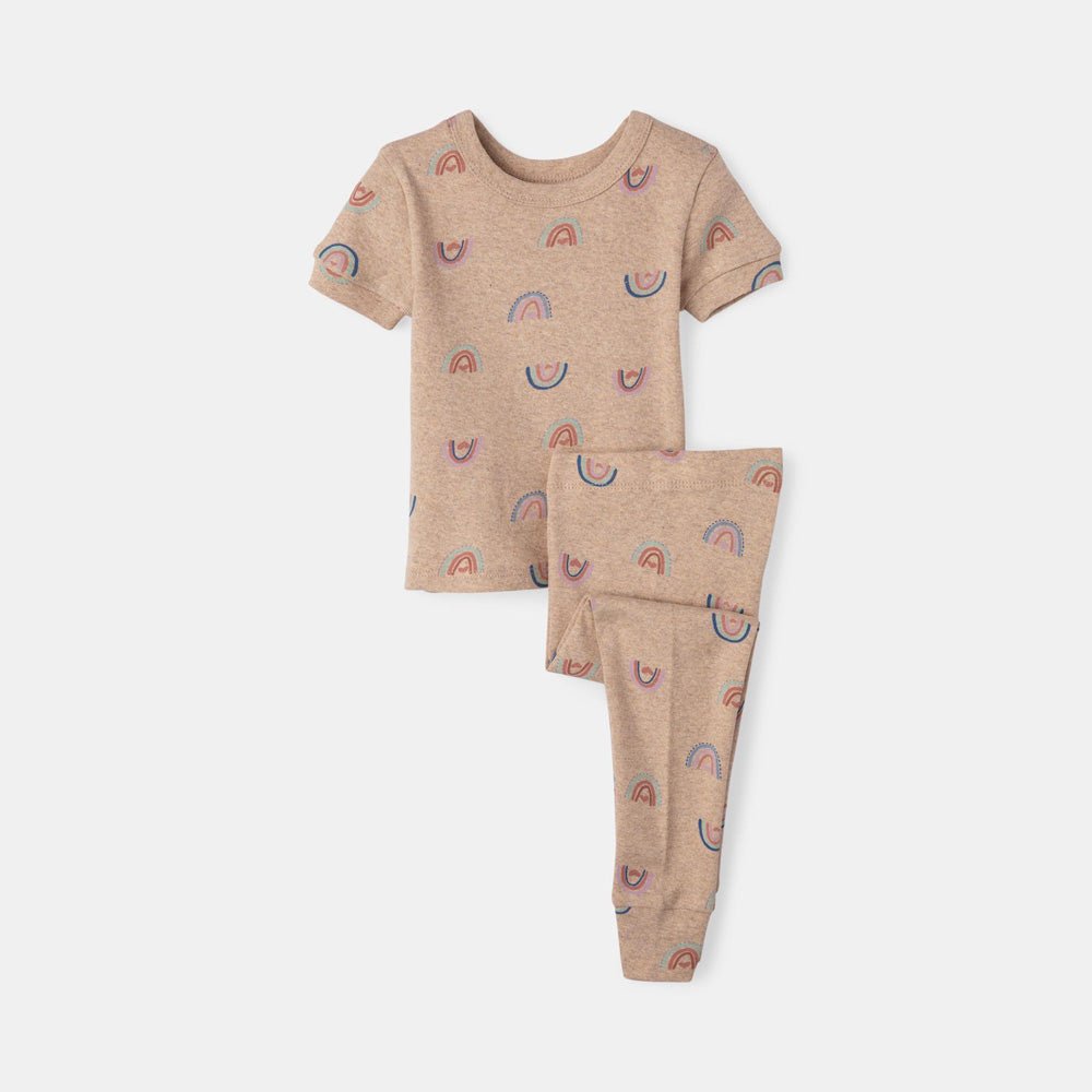 rise little earthling Short Sleeve Sleep Set - Grey Rainbow / 3y - Image 14