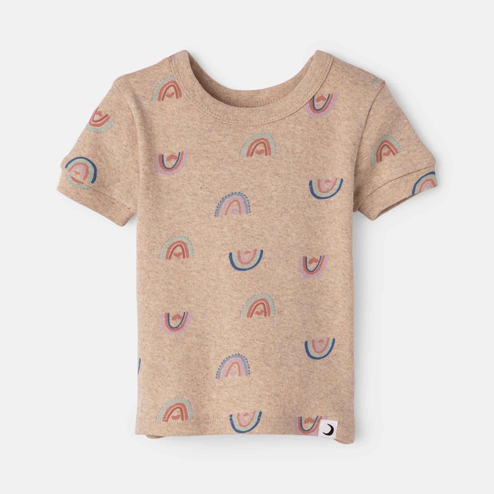 rise little earthling Short Sleeve Sleep Set - Grey Rainbow / 3y - Image 15