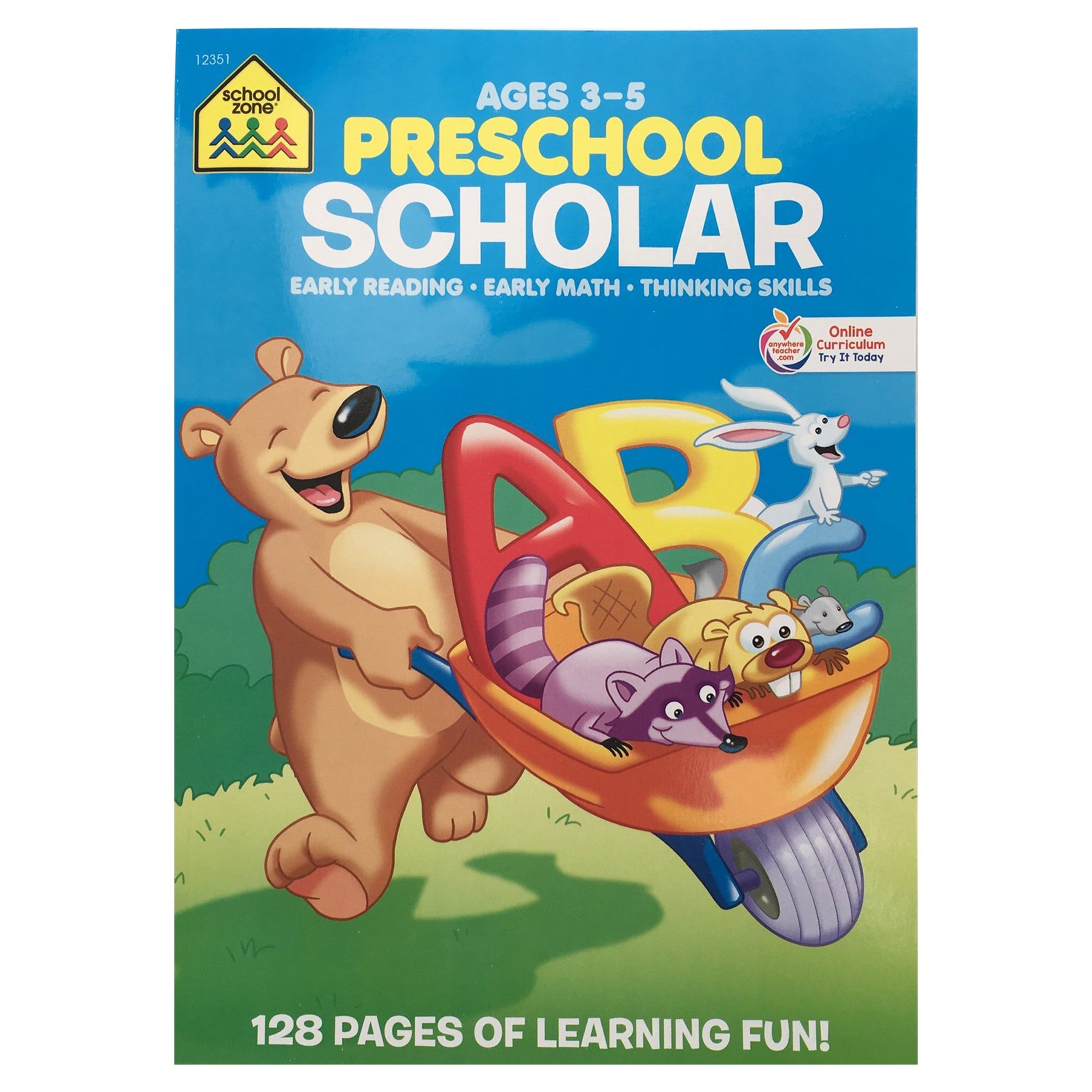School Zone 128 Page Prescool WorkBook — Book