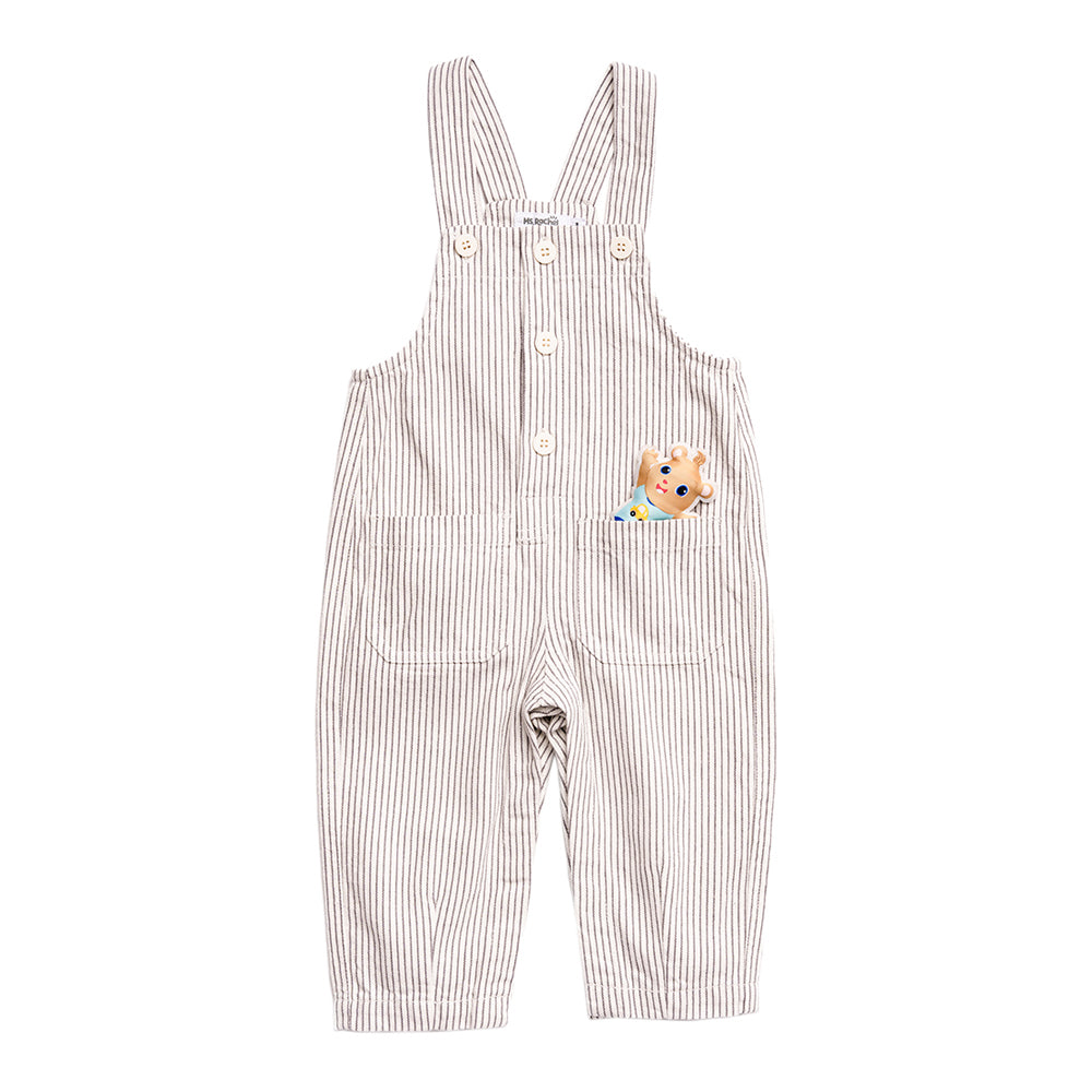 Ms.Rachel Signature Overall - Grey Stripe / 12-18m — Diaper