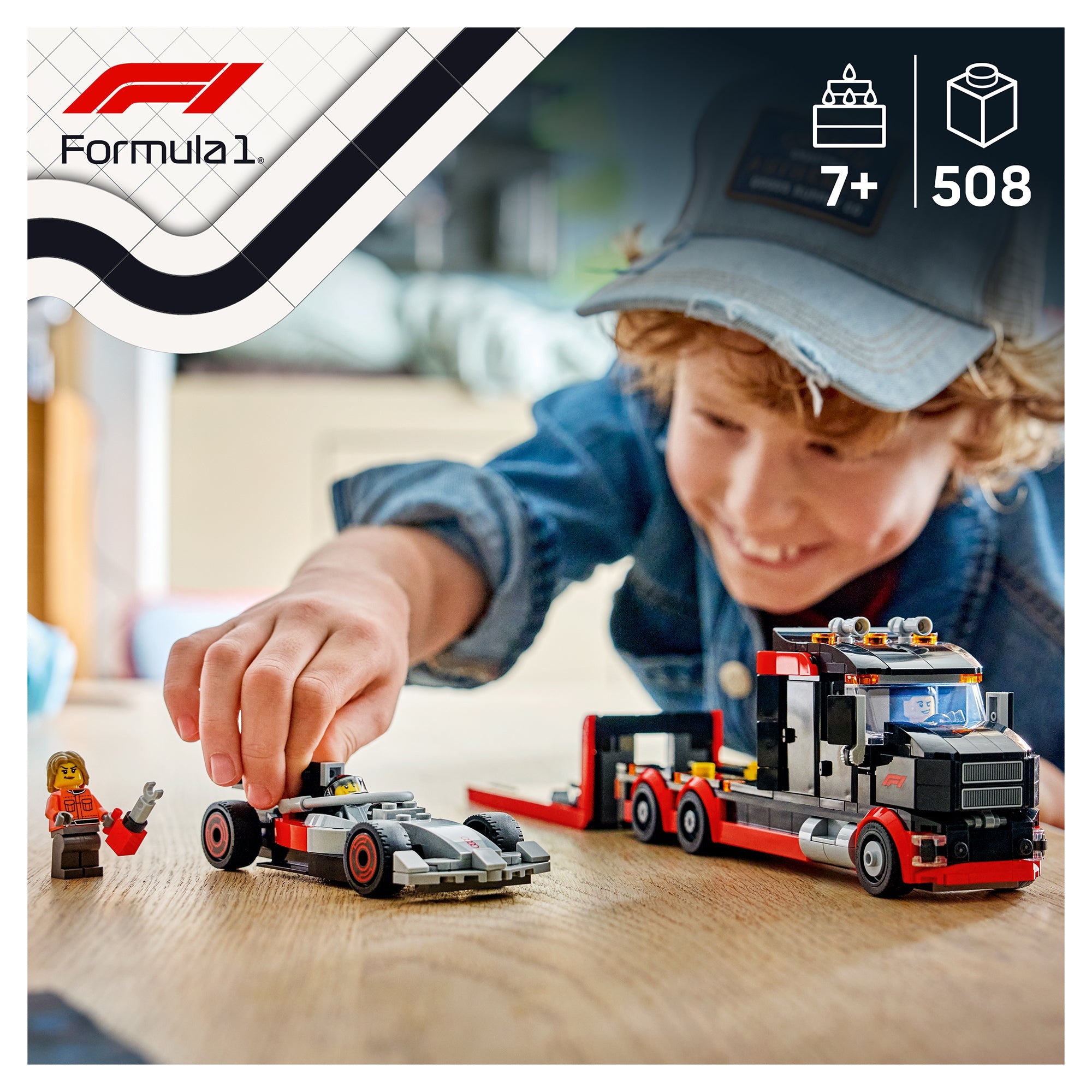 LEGO® City F1 Display Truck with Audi F1 Race Car 60493 — Can - Image 2