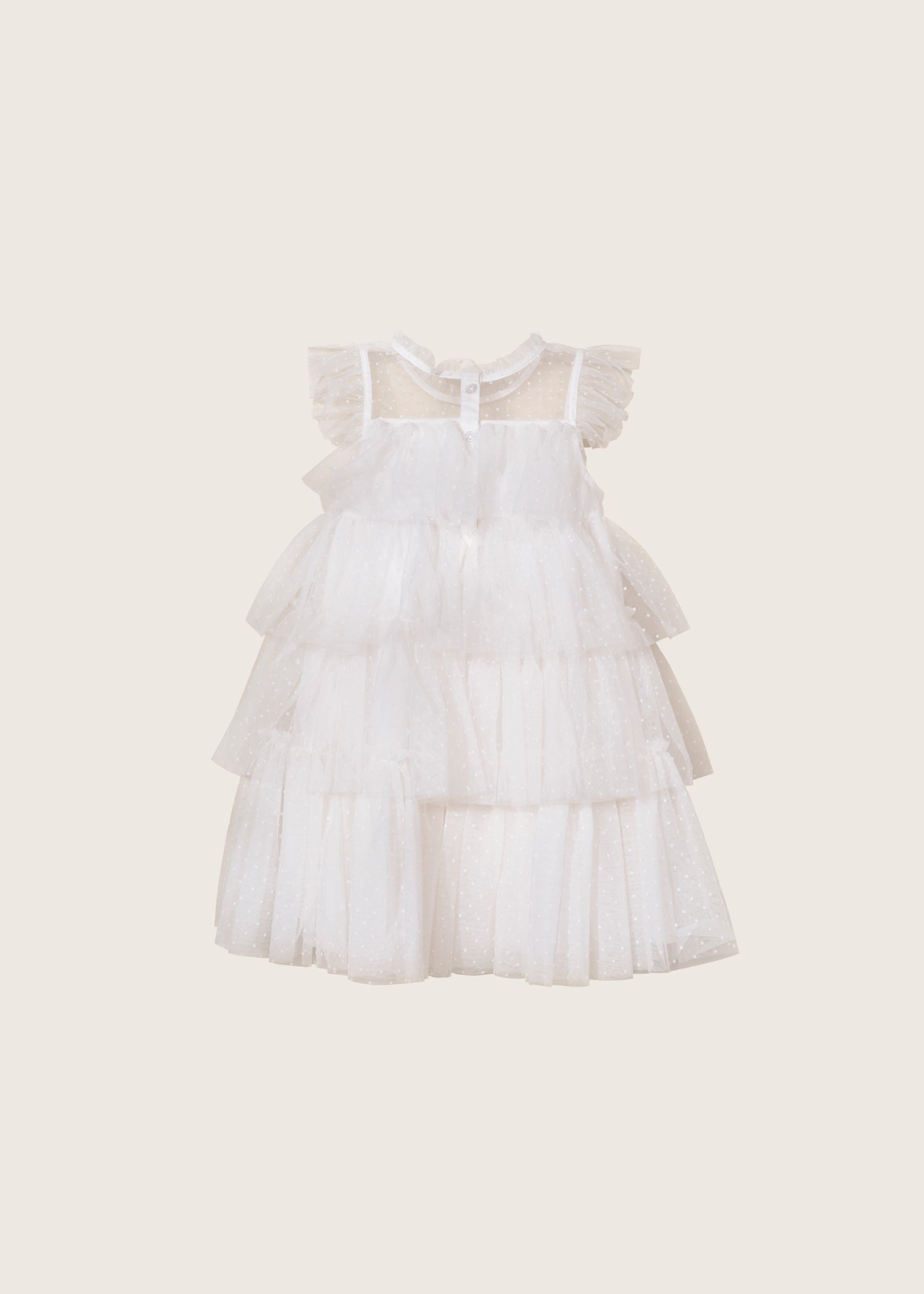 rise little earthling Tiered Dress TGHDR48 - White / 3-4y - Image 3