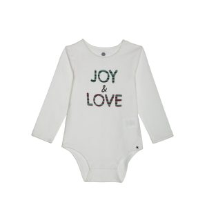 rise little earthling Comfort fit Bodysuit BUFON12 - Antique White Joy & Love / 0-3m — Catalog Product