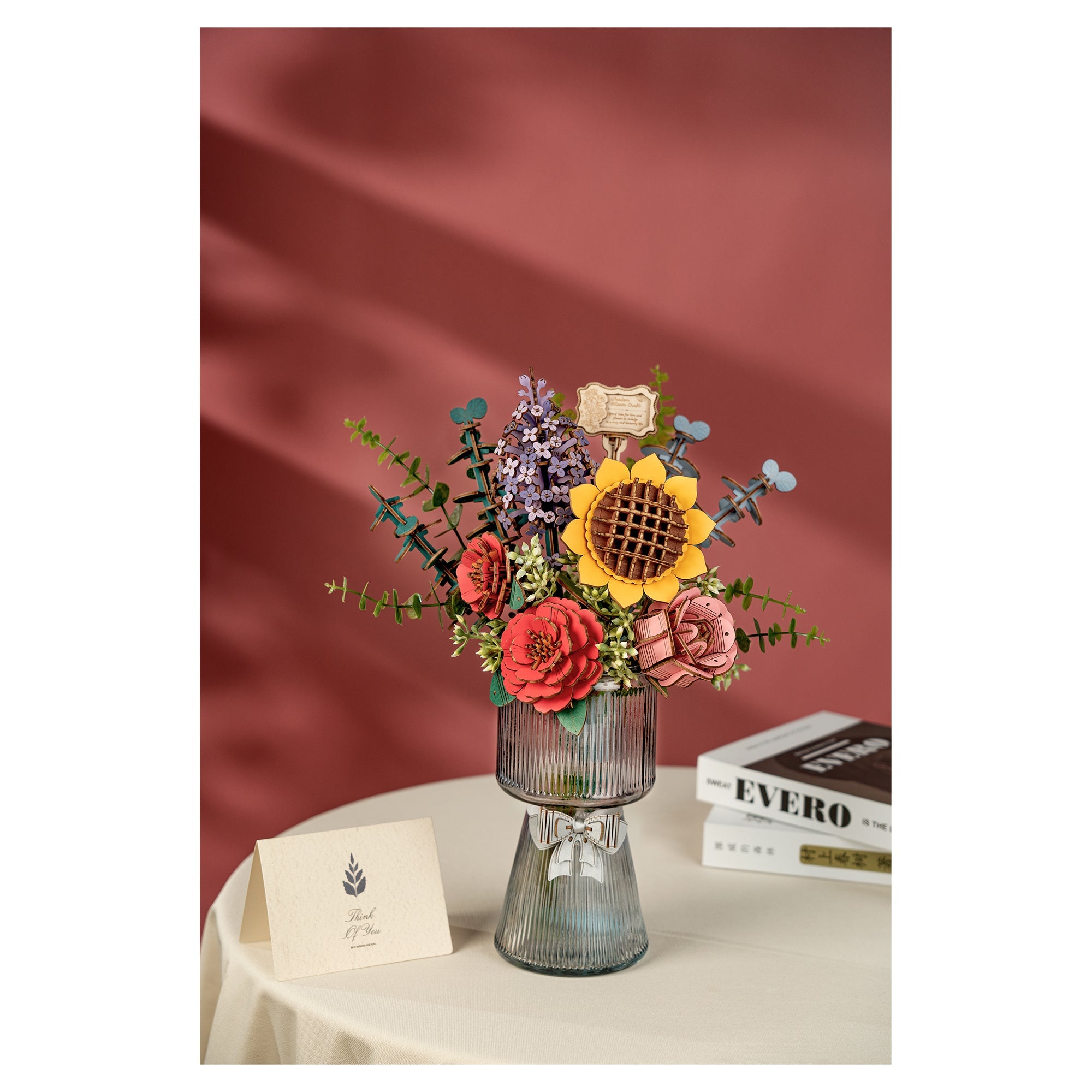 Rowood Wooden Flower Bouquet Model Kit — Art - Image 3
