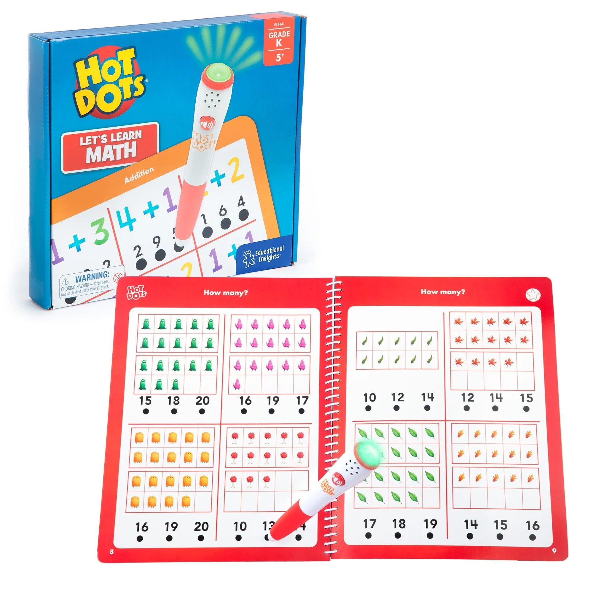 Learning Resources Hot Dots® Let's Learn Kindergarten Math — Set