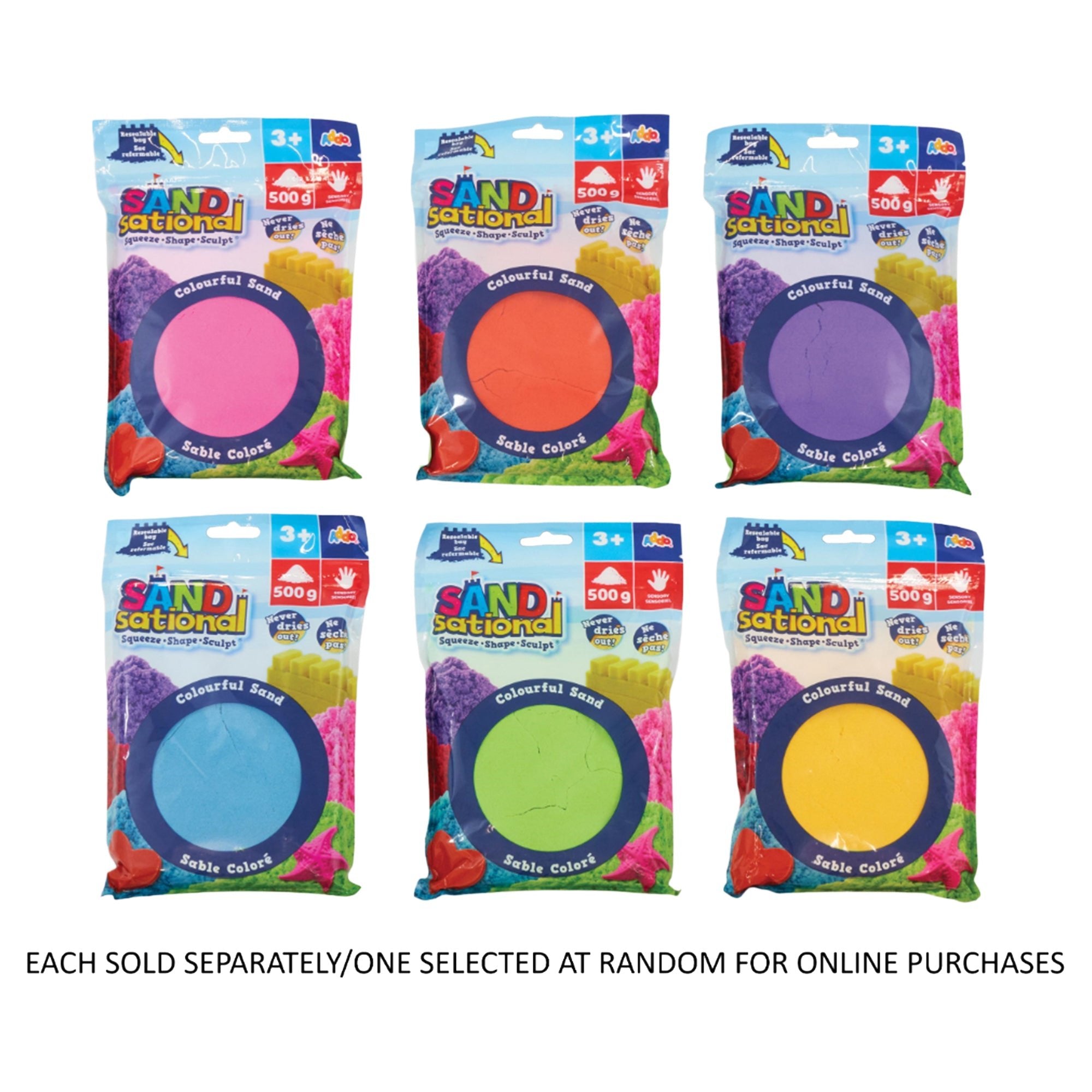 Sandsational 500G Colourful Sand Assorted — Art