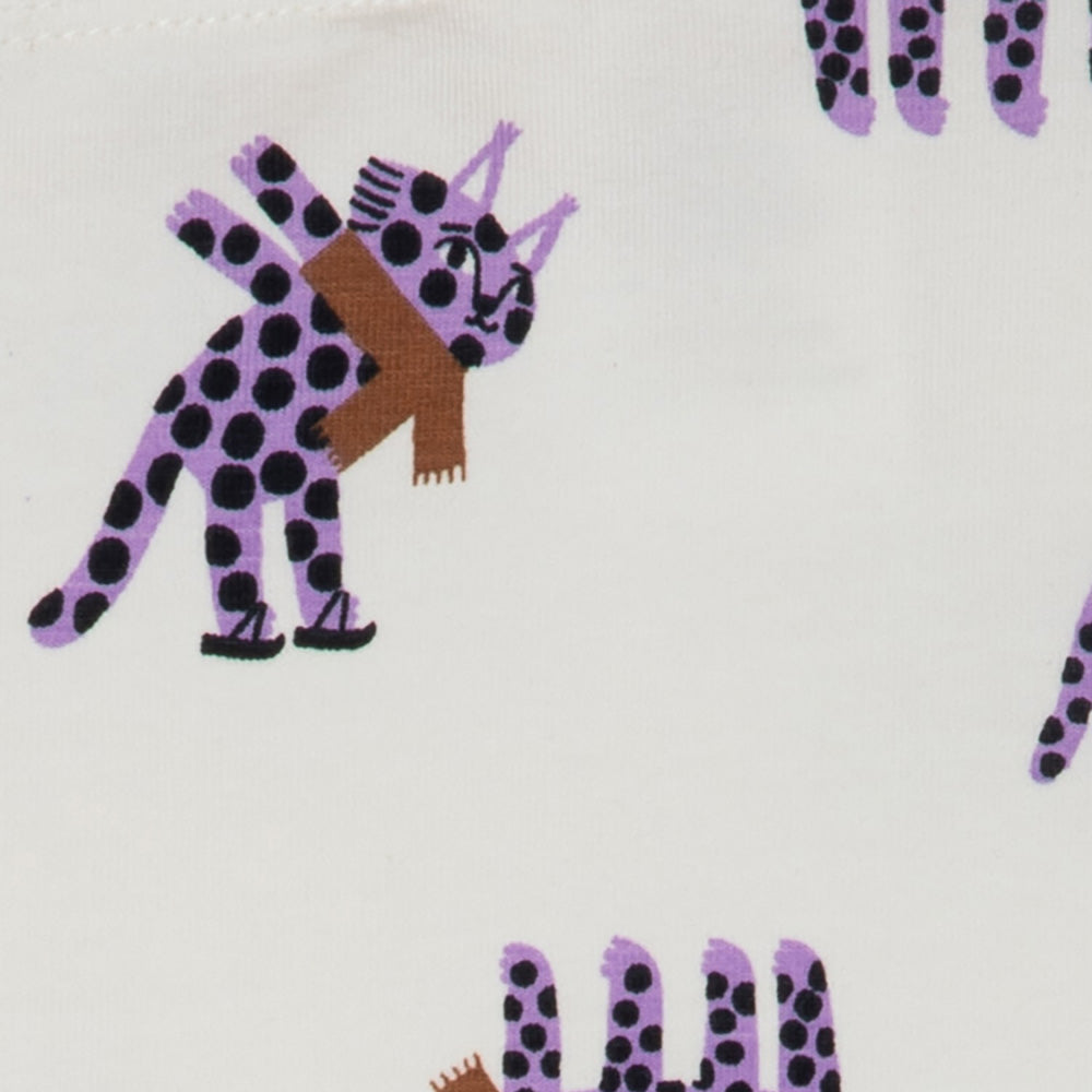 rise little earthling Cuffed Legging BGFKB07 - Violet Dots / 0-3m — Catalog Product - Image 3