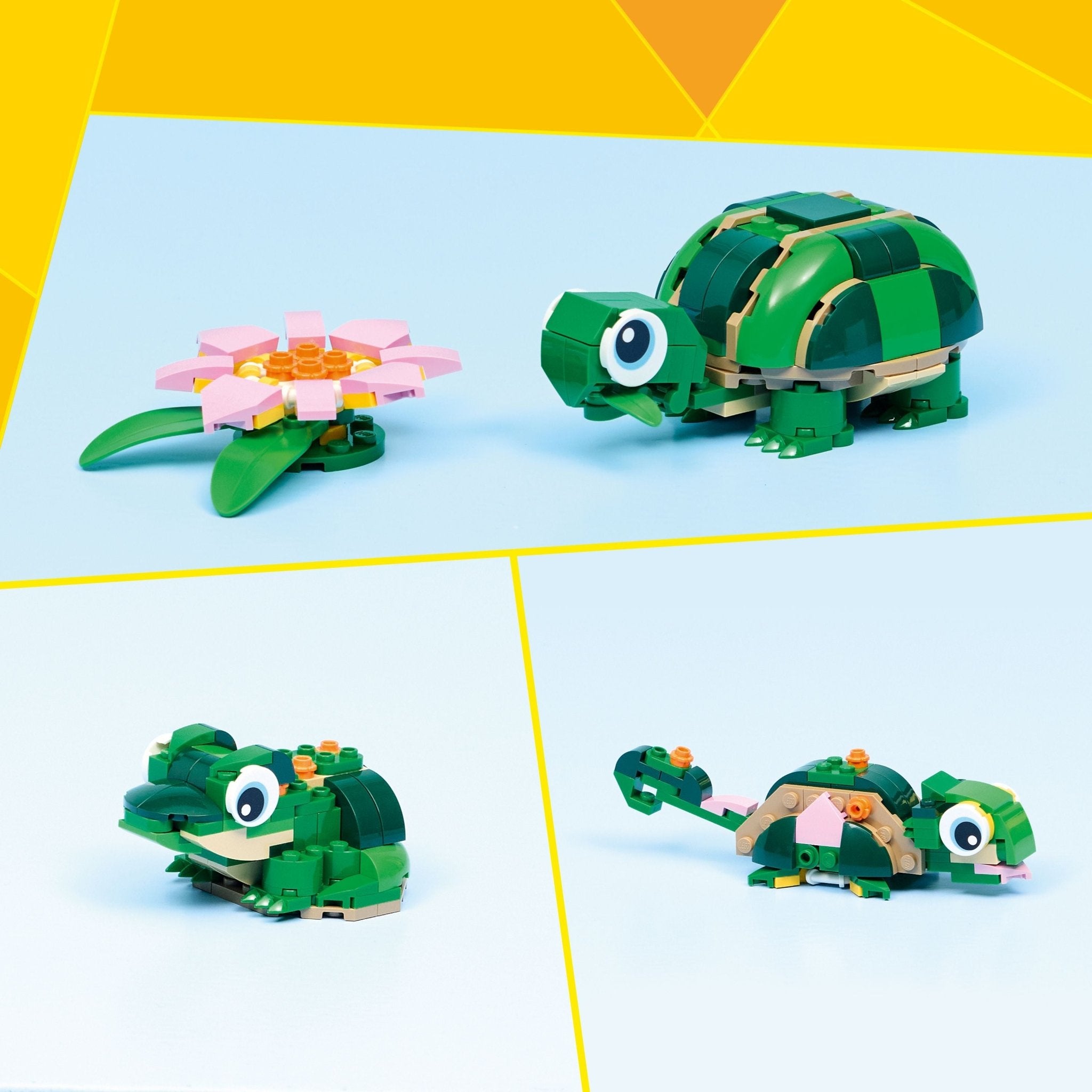 LEGO® Creator LEGO® Turtle with a Water Lily Flower 31377 — Set - Image 3