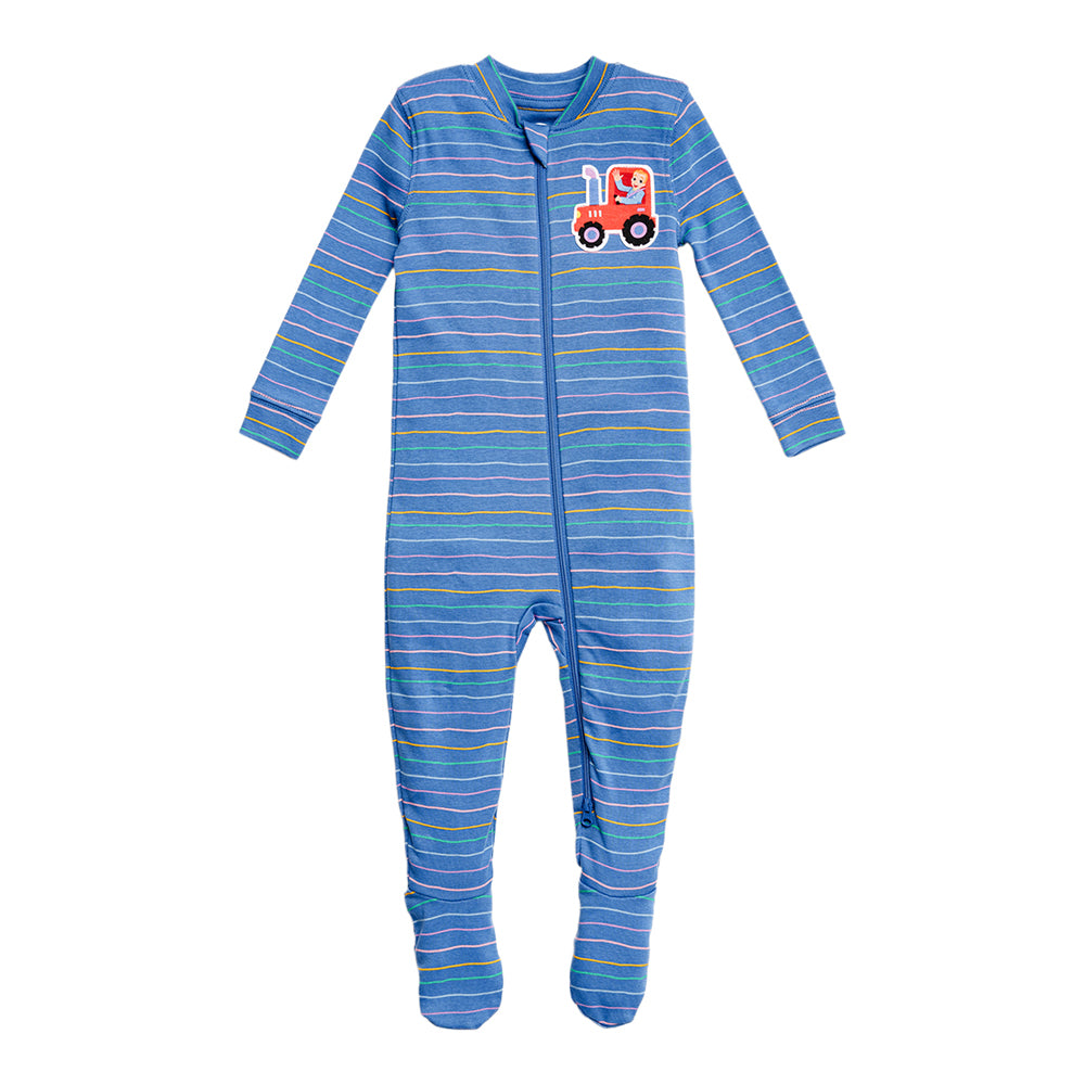 Ms.Rachel Sleeper MRF24SL01 - Blue Sheep / 12-18m — Diaper