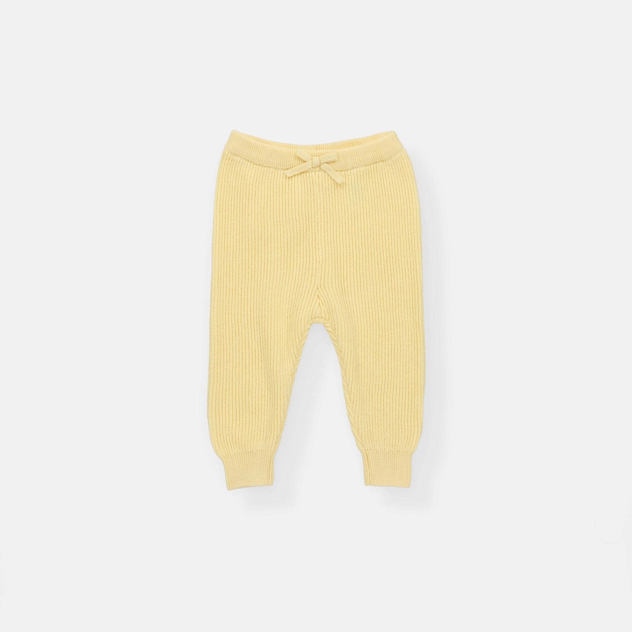 Rise Little Earthling Rib Knit Jogger - Yellow / 0-3m — Pant