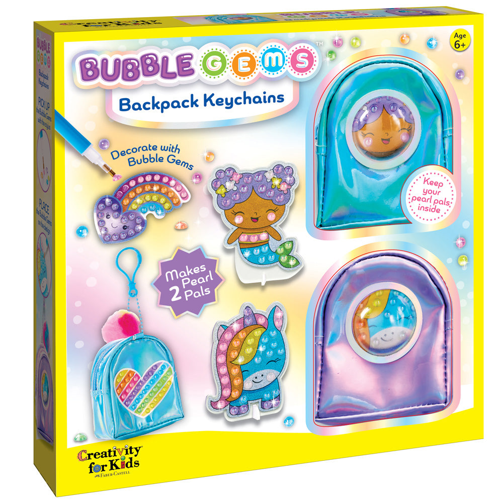 Creativity For Kids Bubble GemsTM Backpack Keychains — Art - Image 4