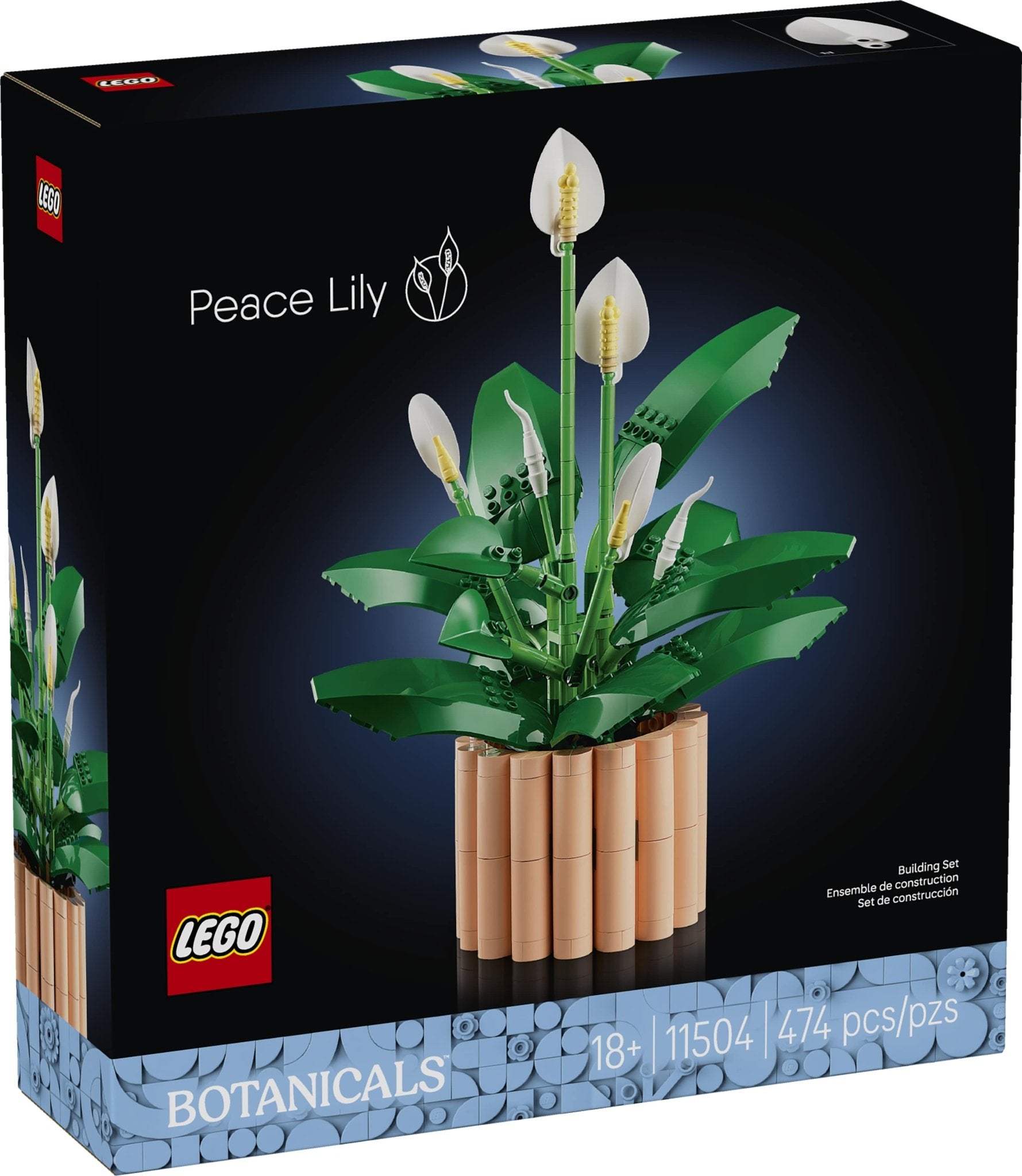 LEGO® Botanicals LEGO® Peace Lily Flower Decor 11504 — Pot - Image 3