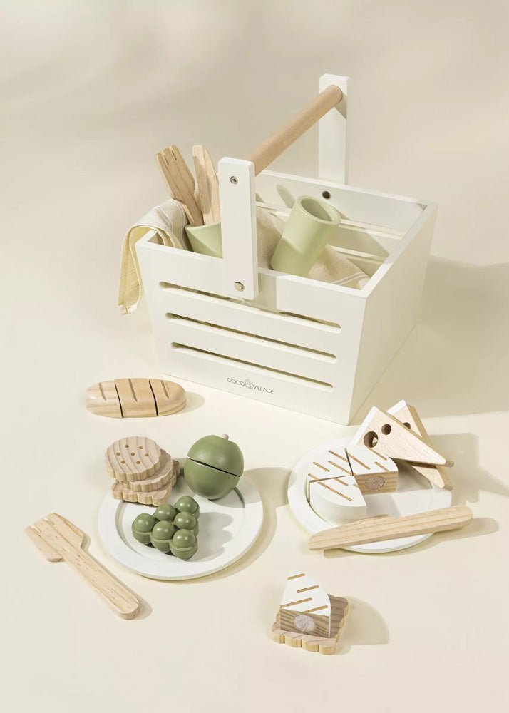 Coco Village Wooden Picnic Playset and Accessories — Basket