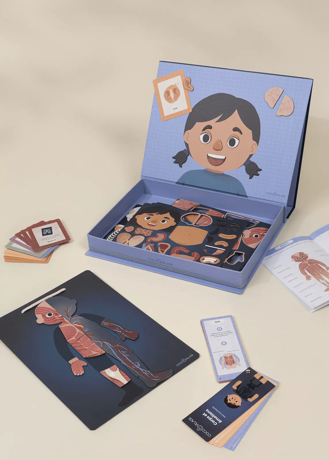Coco Village Interactive & Magnetic Encyclopedia – Body & Emotions (French Version) — Set - Image 2