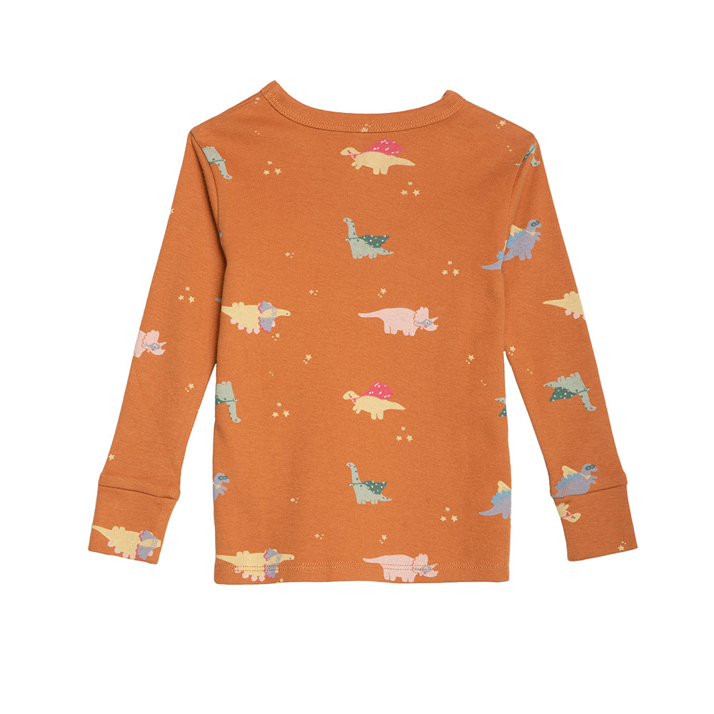 rise little earthling Long Sleeve 2 Piece Sleep Set TGFSL00 - Green Dino / 2y - Image 8