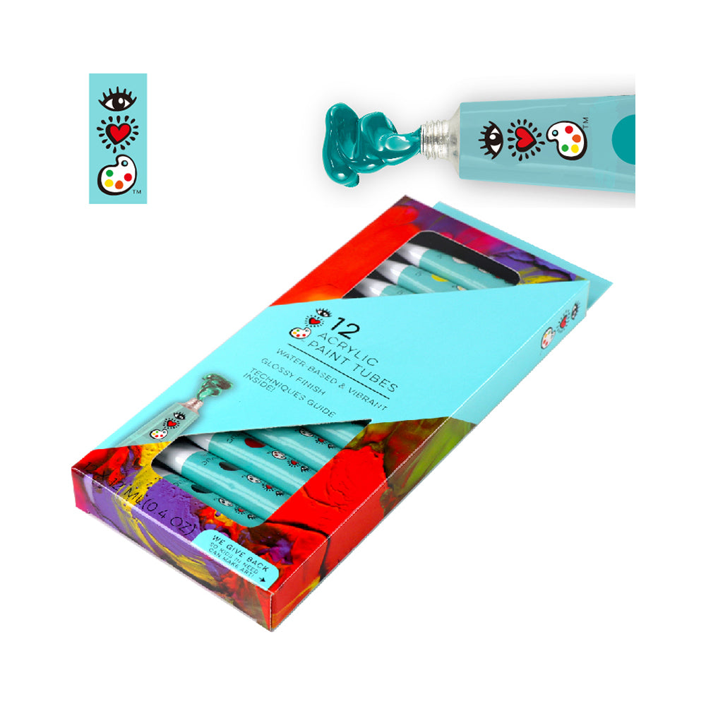 Bright Stripes iHeartArt 12 Acrylic Paint Tubes — Art - Image 8