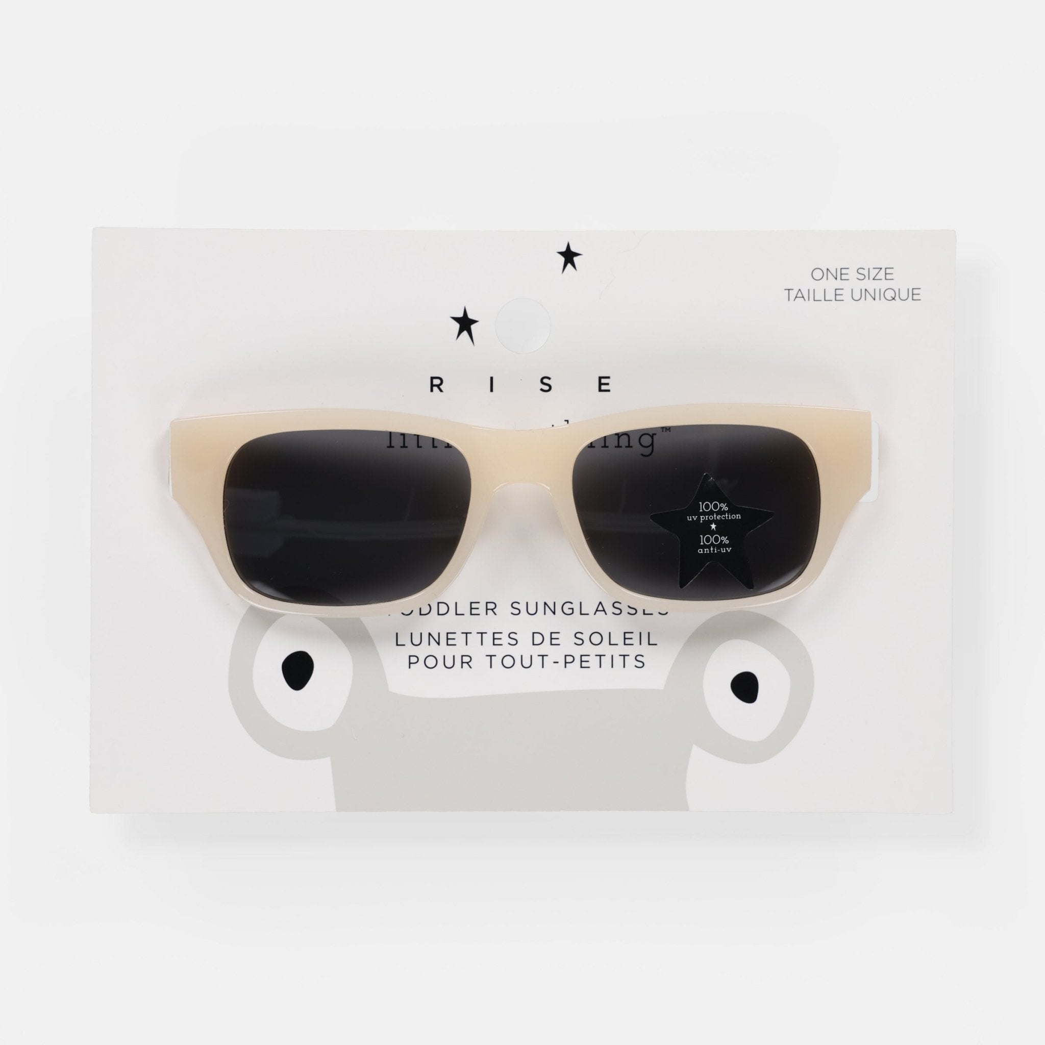rise little earthling Square Sunglasses Beige — Frame - Image 3