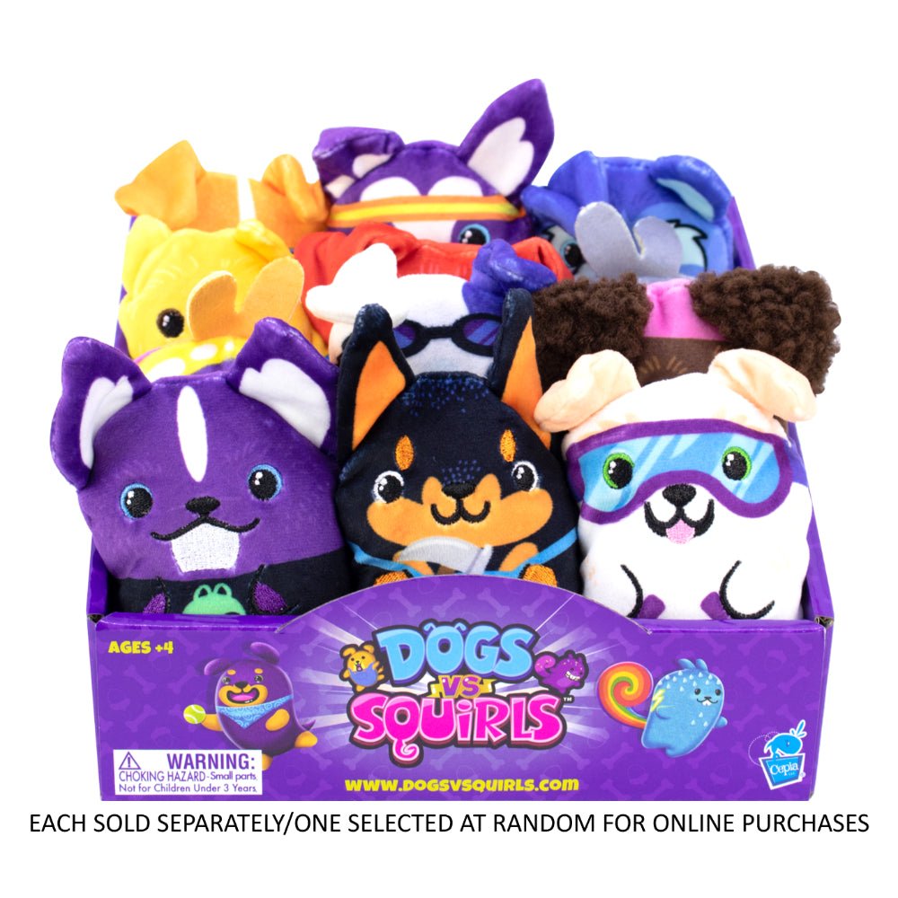 Dogs vs Squirrels Bean Asst — Plush