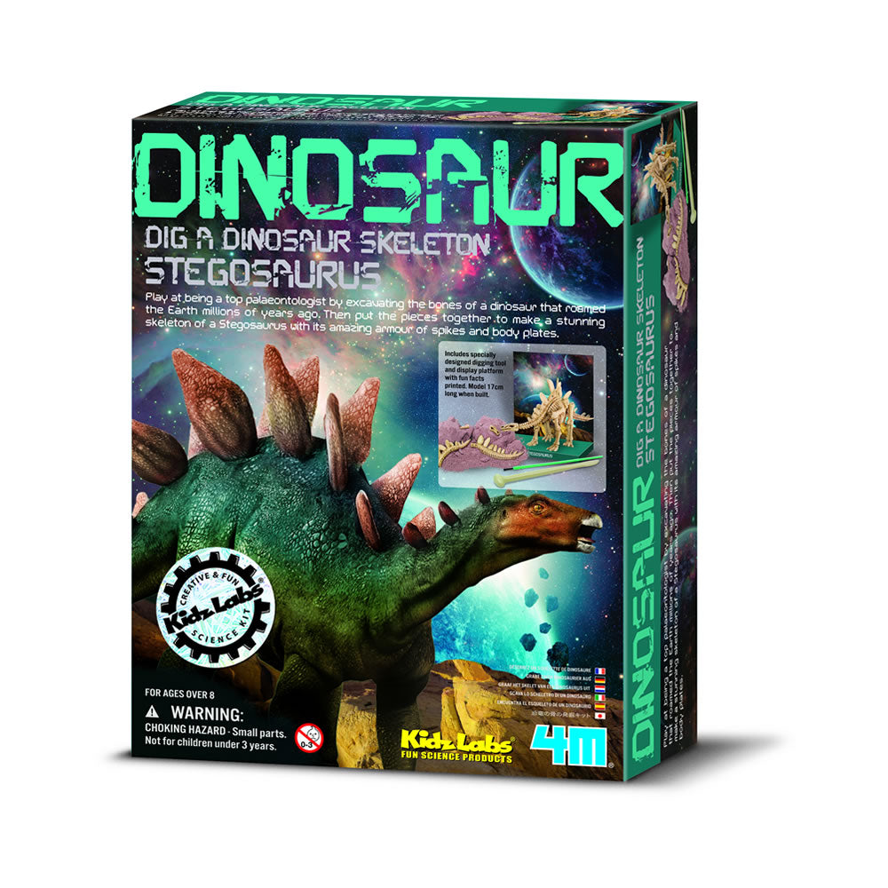 4M KidzLabs Dig a Skeleton Stegosaurus — Box - Image 2